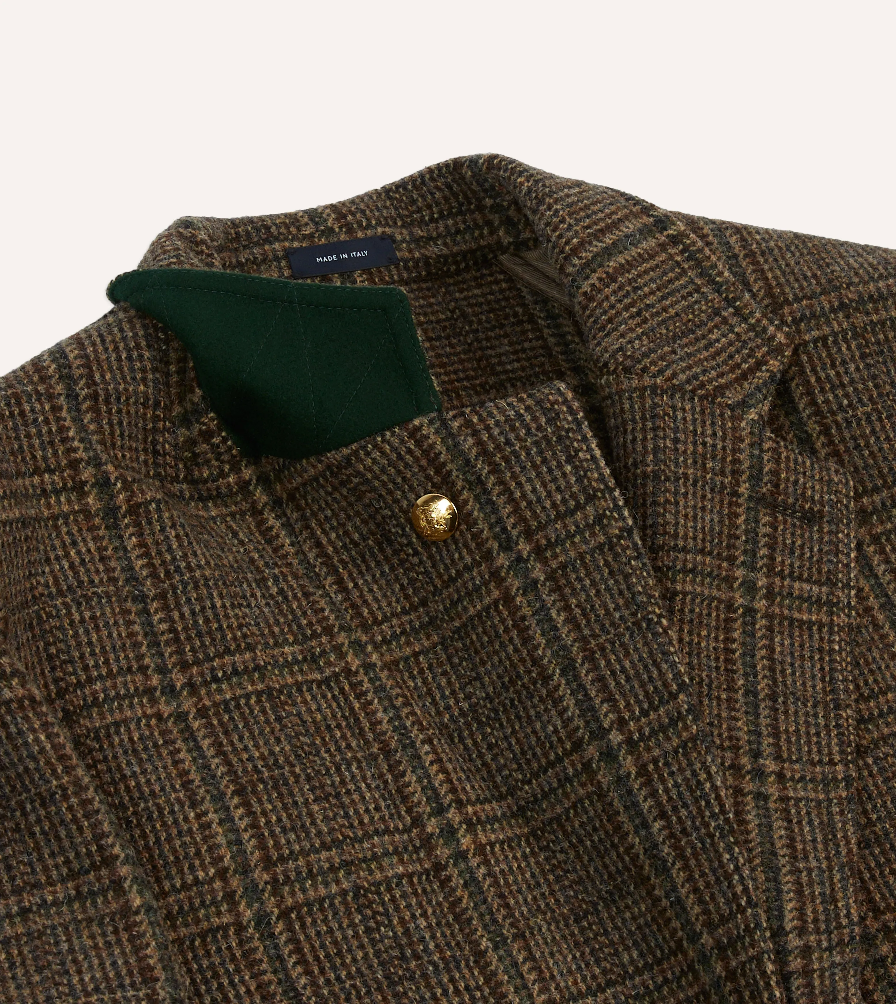Brown Check Harris Tweed Games Blazer Mk. VII hypoallergenic material