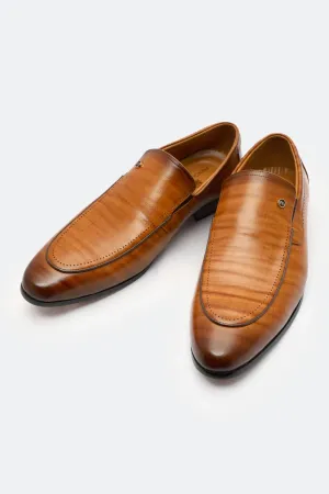 Brown Formal Moccassins Shoes Blake Stitch Construction No Friction