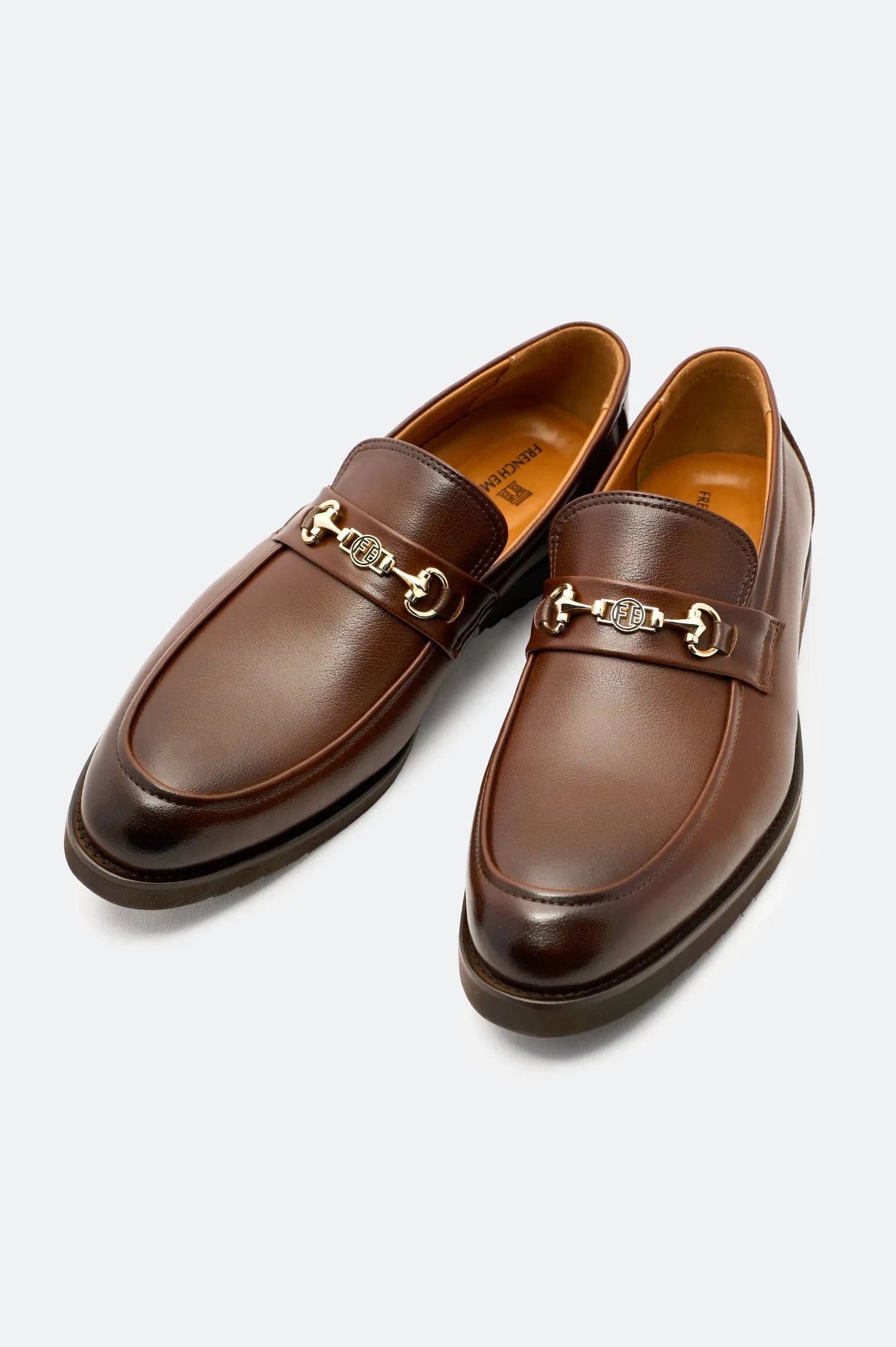 Brown Formal Moccassins Shoes Classic Cap Toe Style