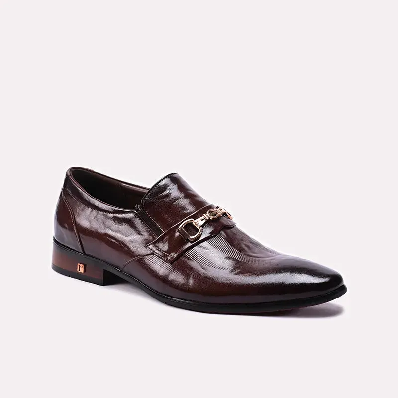 Silent Fit Paced Routine Brown Formal Shoes 0111378