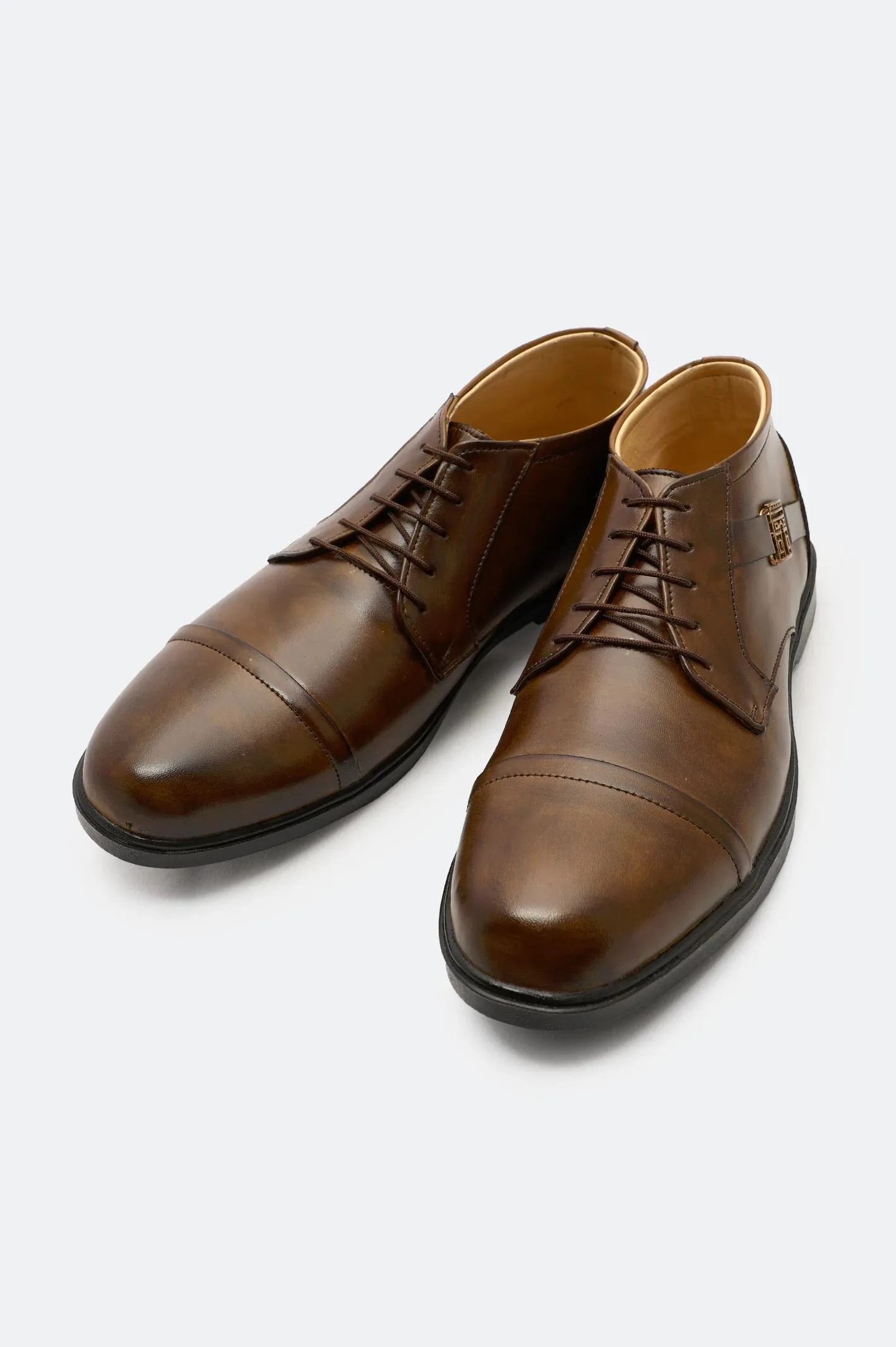 Brown Formal Shoes Firm Grip Monk Strap Style