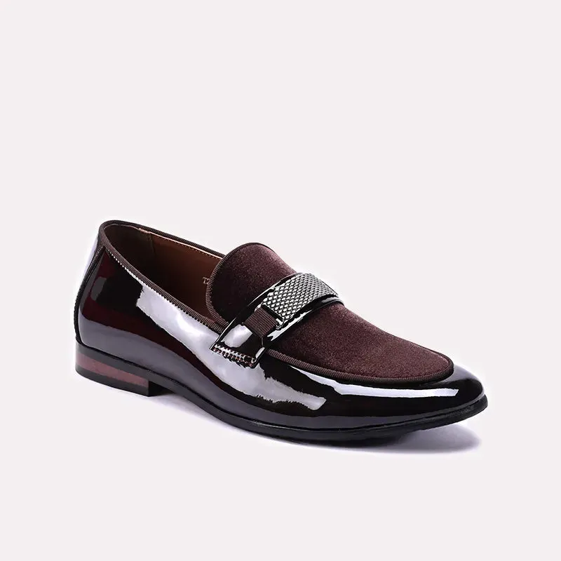 Brown Glossy Formal Shoes 0111368 Good Arch Support