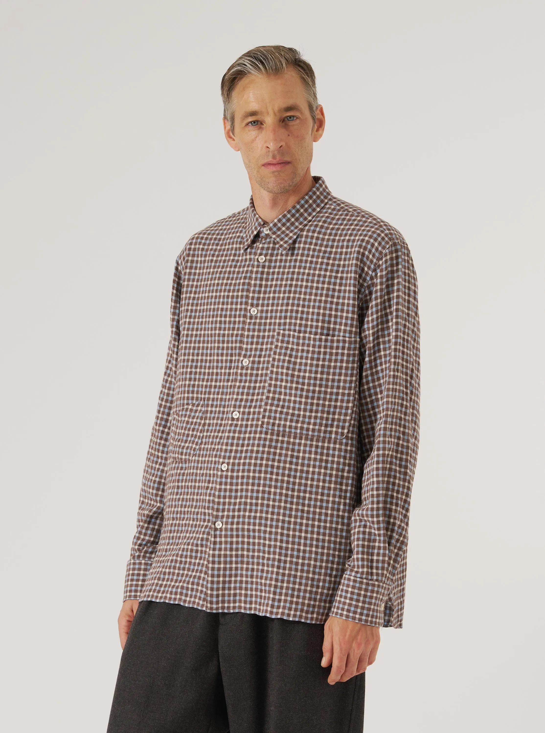 Chill Comfort Brown Madison Check Station Shirt
