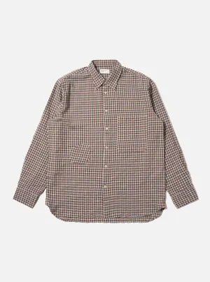 Modern Cut Brown Madison Check Station Shirt