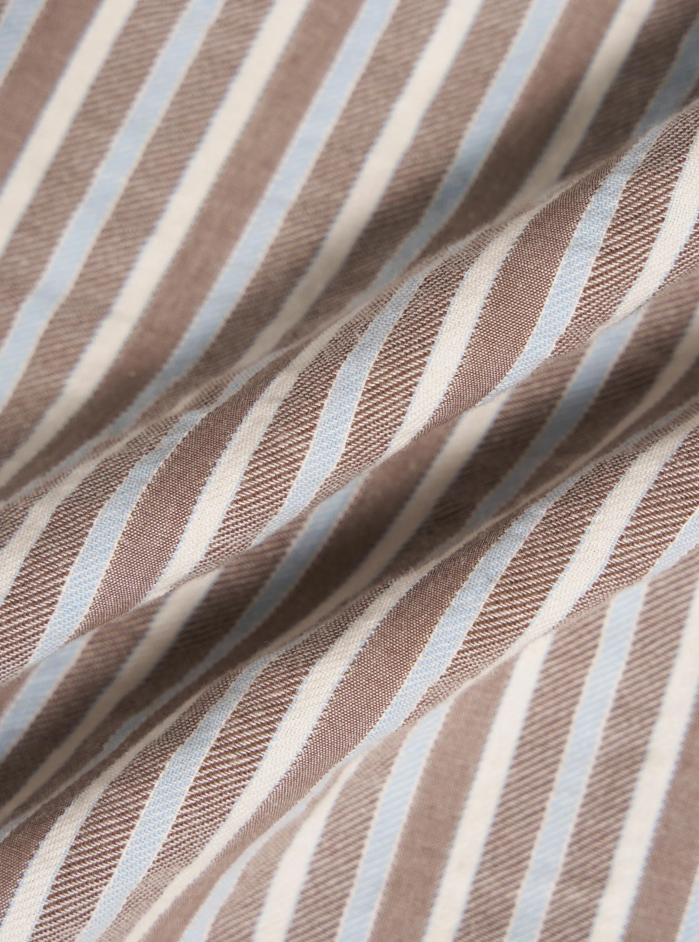 Sporty Comfort Brown Madison Stripe Station Shirt