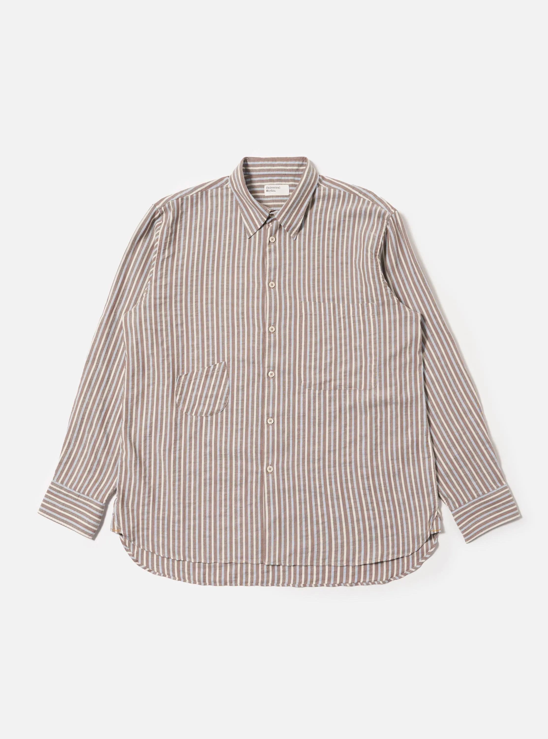 Brown Madison Stripe Station Shirt Sustainable fashion