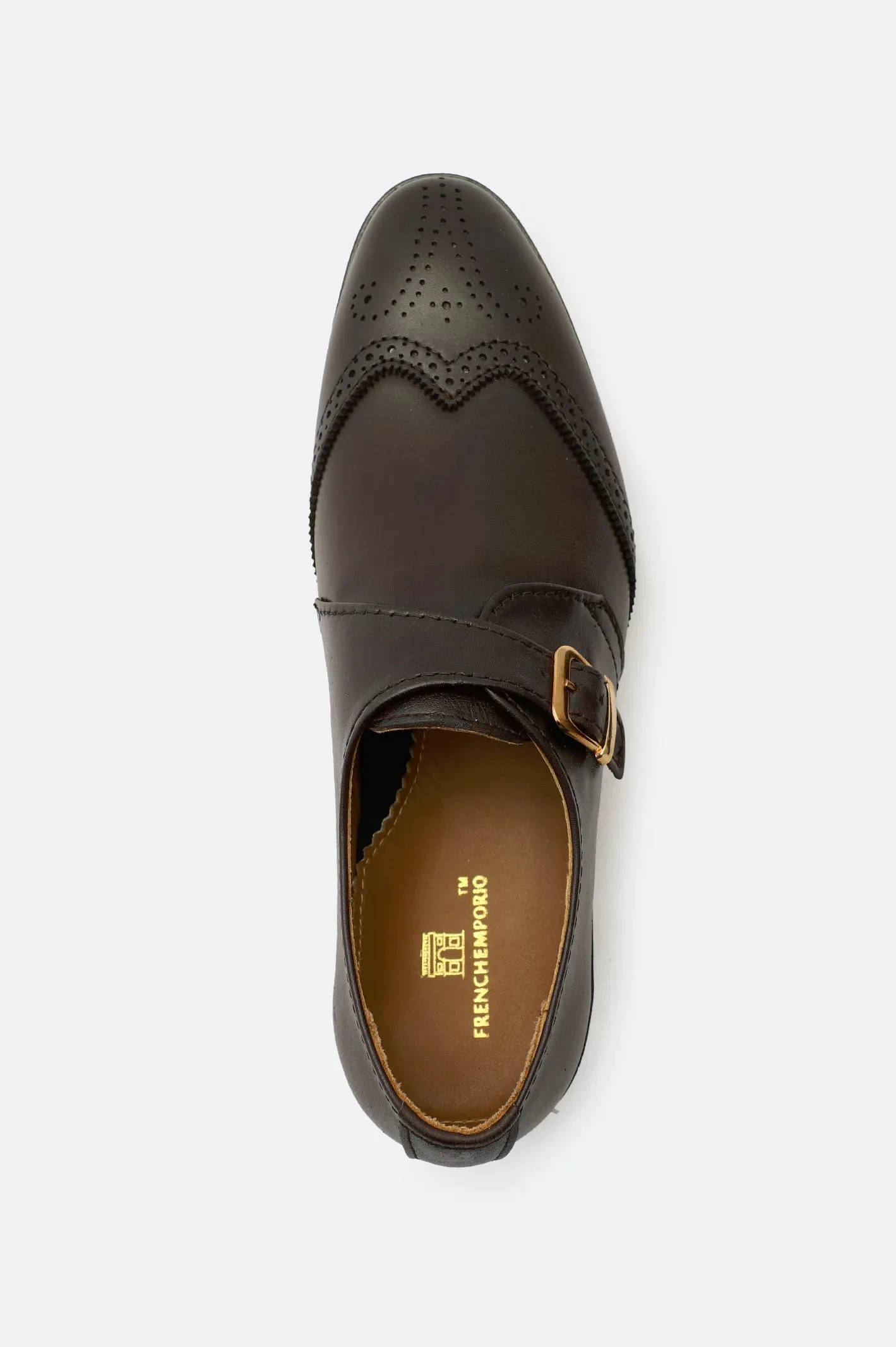 Light Balance Gala Sharp Brown Monk Formal Shoes