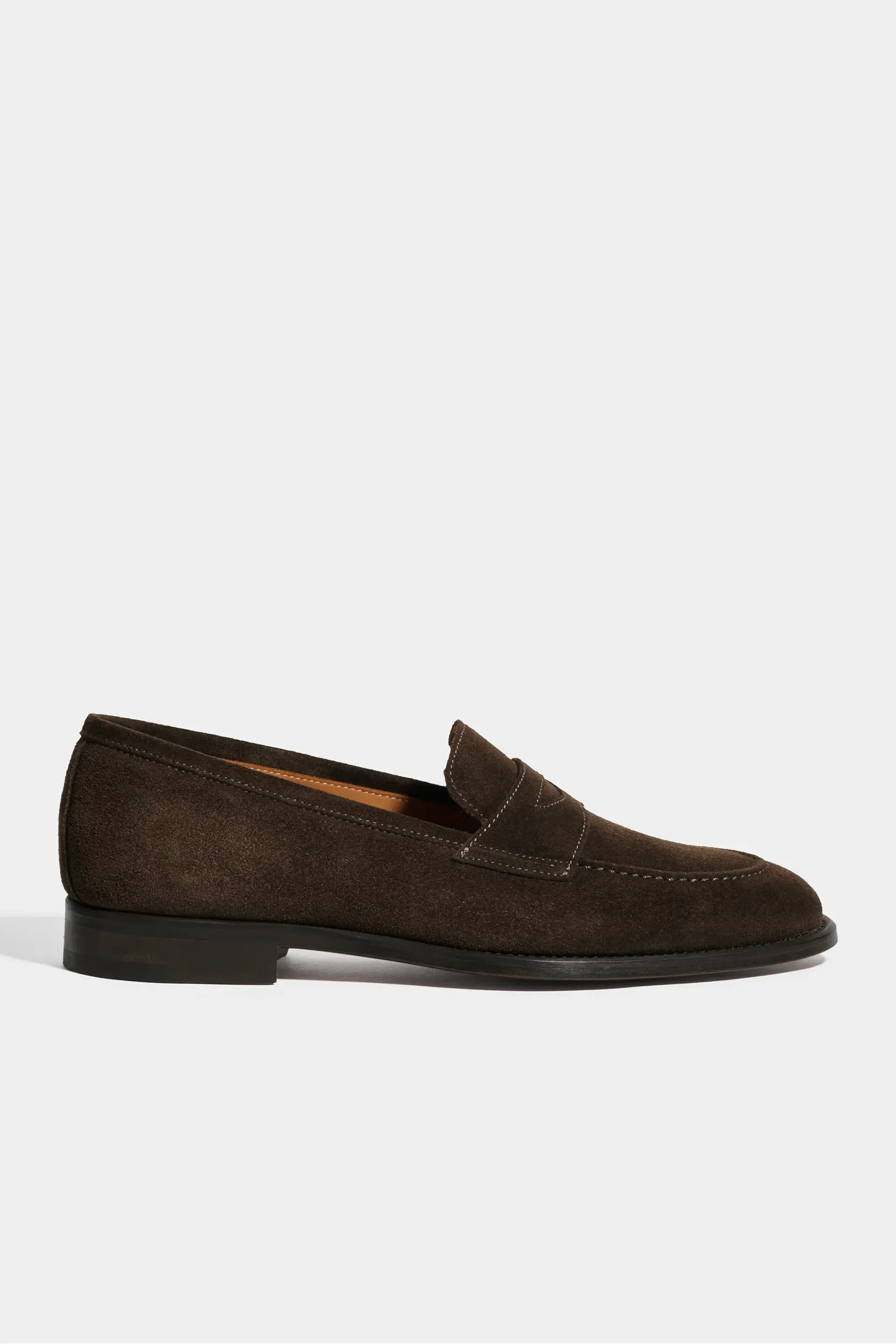 Light Sole Brown suede penny loafers - Made in Italy