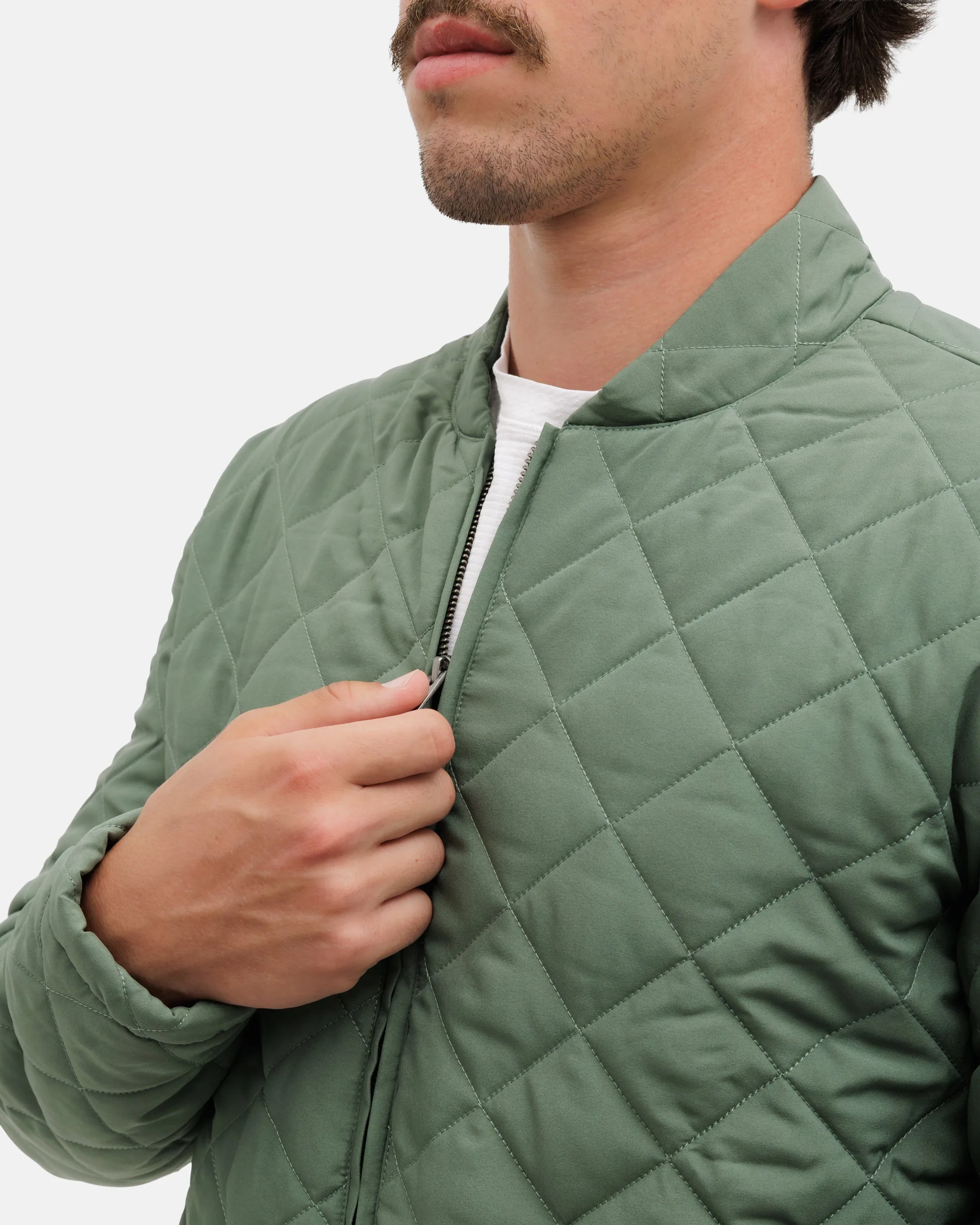 Crosscut Men's Quilted Bomber Jacket - Balsam ShrinkResistantFabric