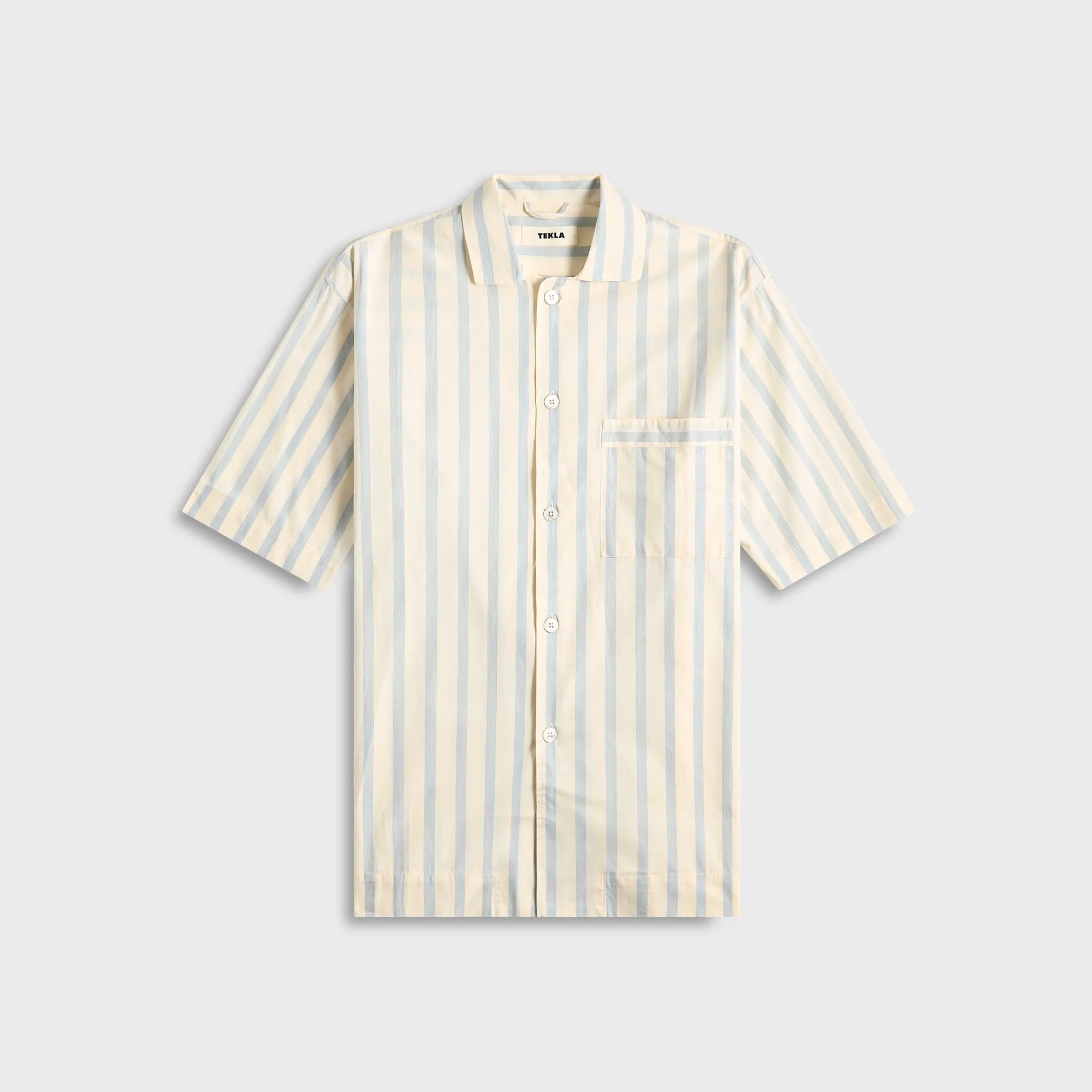 Storm Ready Gear Tekla Poplin Pyjamas Short Sleeve Shirt - Needle Stipes
