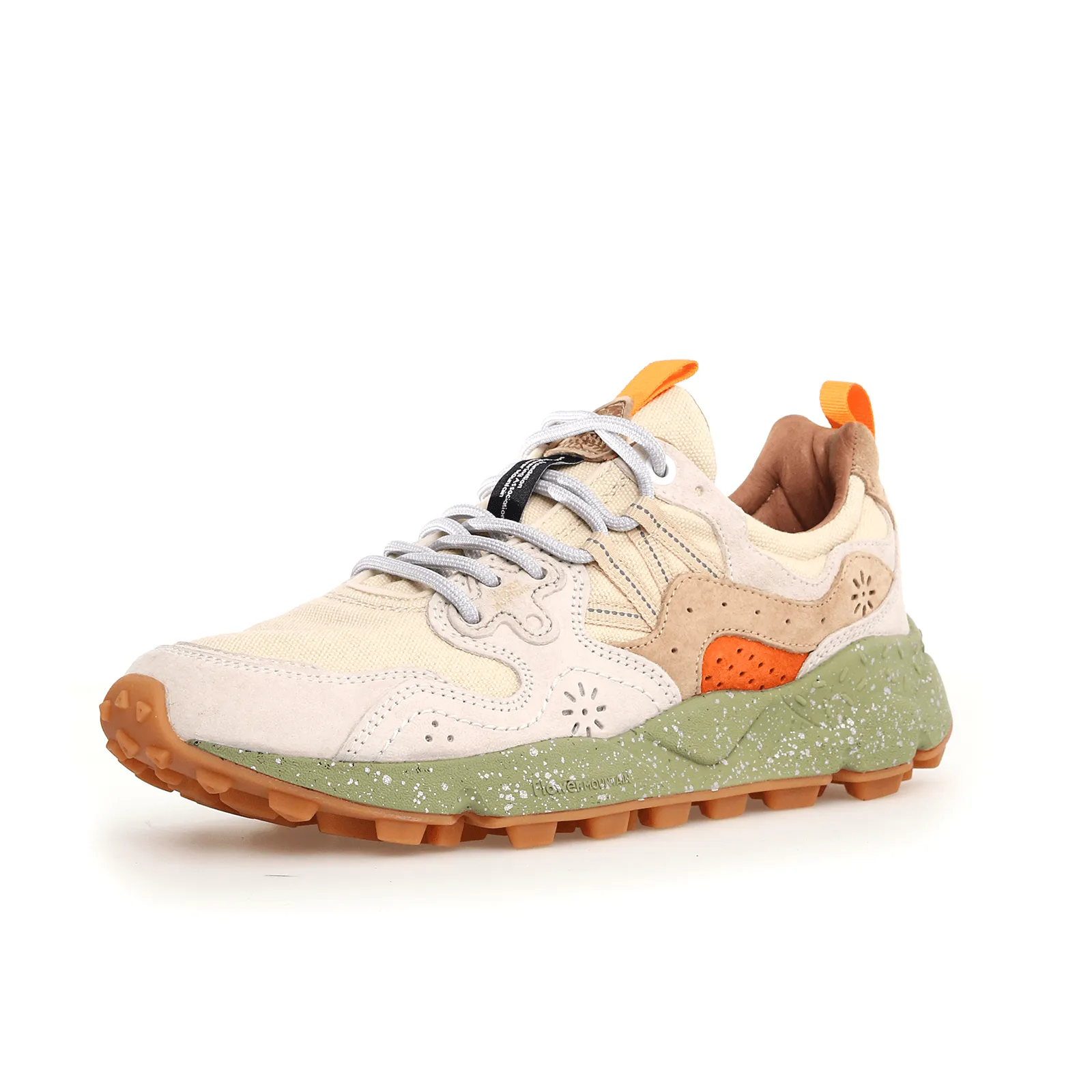 Cushioned Yamano 3 Suede/Canvas Milk-Beige