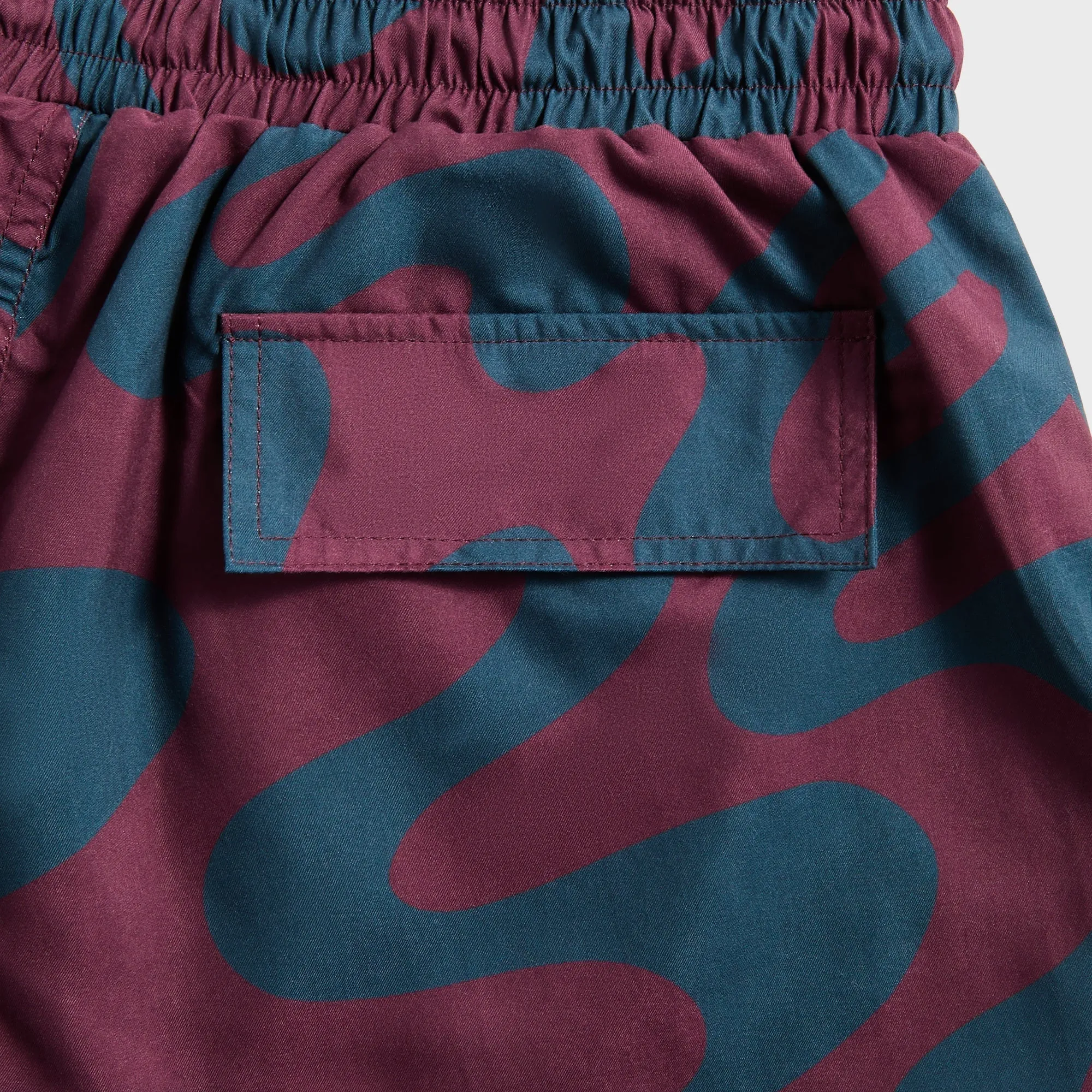 by Parra Splashed Swim Shorts - Burgundy dance clothing