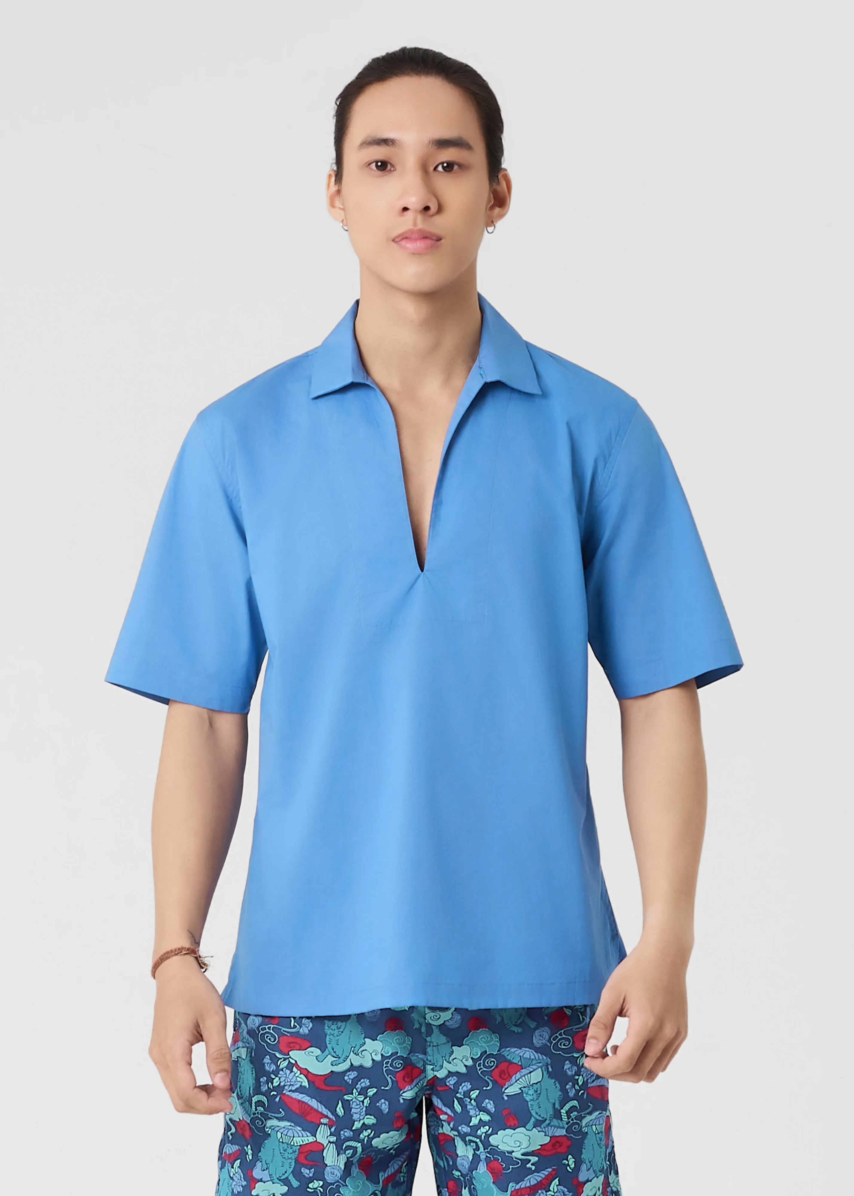 Zip Front Sleepwear CALEUM - LAVEBLUE