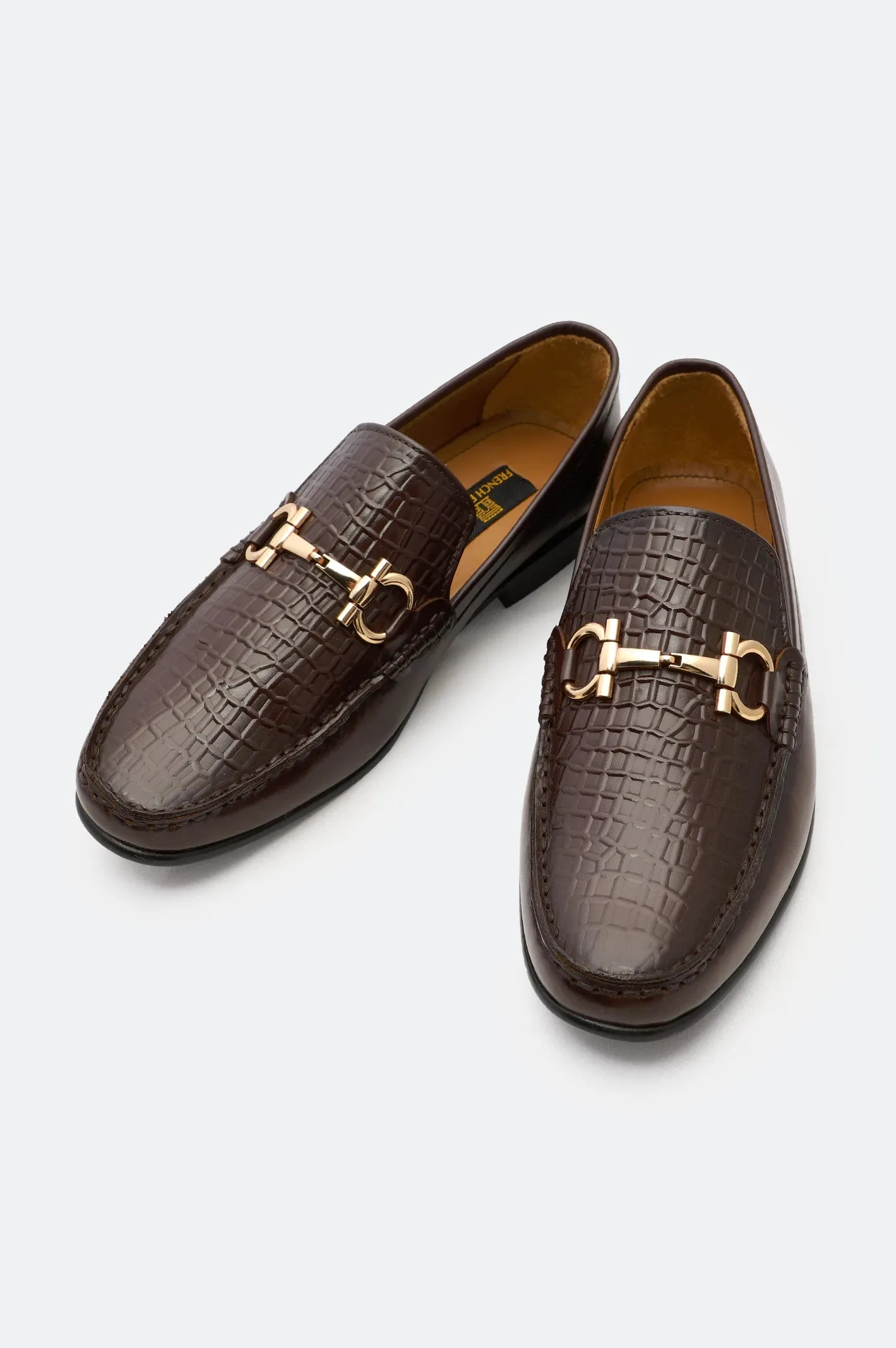 Flexible Shank Brown Formal Moccasins Shoes