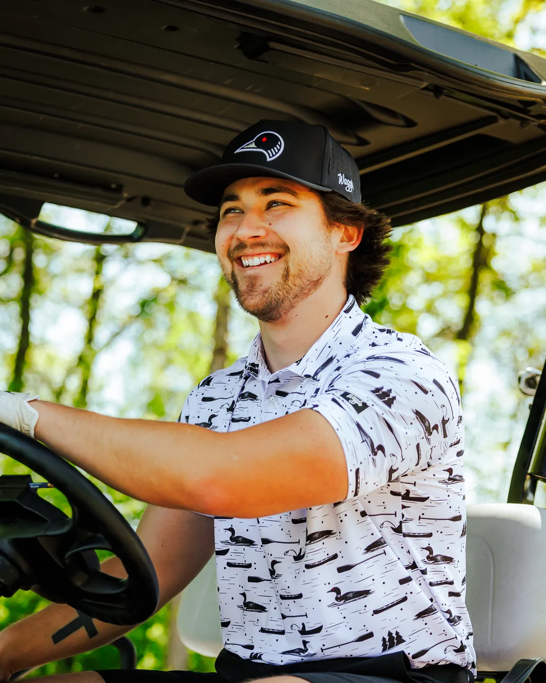 Micro Perforated Texture Comfy Look Loon Lake Men's Polo