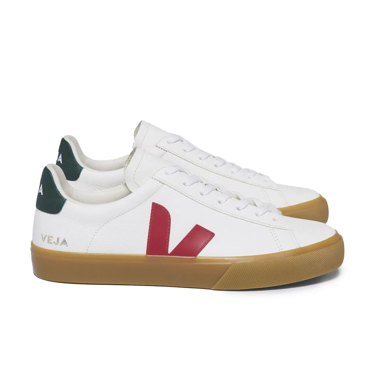 Brave Walk Campo Chromefree Leather Trainer - White Pekin Poker Natural