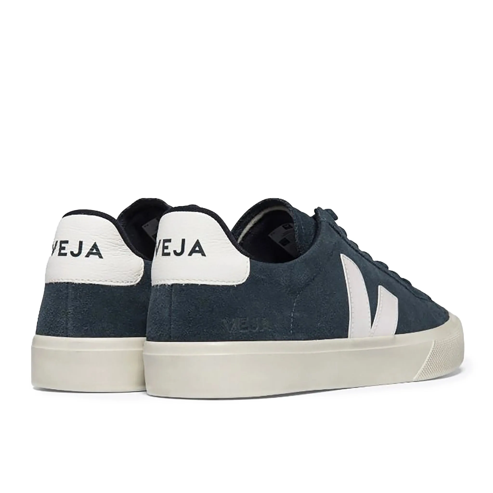 Mesh Cool Gloss Finish Campo Suede Trainer - Nautico White