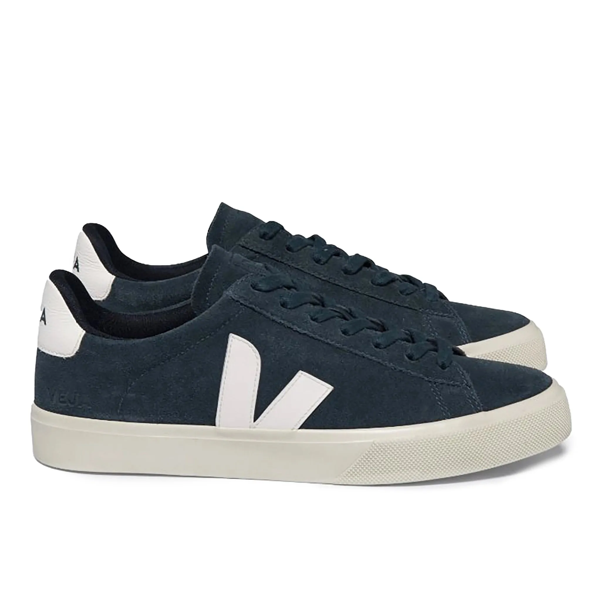 Wide Toe Box Option Campo Suede Trainer - Nautico White