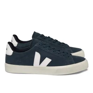 Wide Toe Box Option Campo Suede Trainer - Nautico White