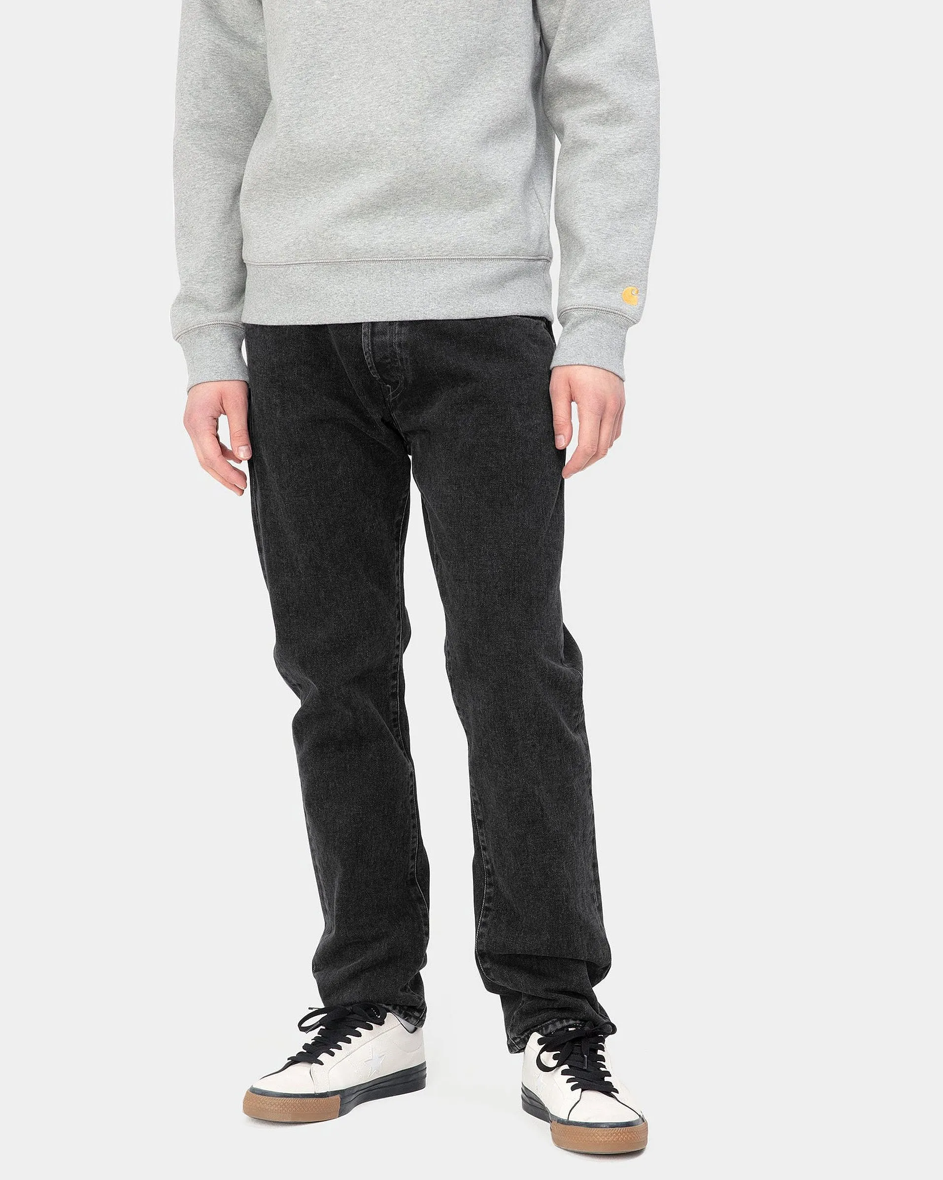 Sharp Comfort Carhartt WIP Klondike Pant Regular Tapered Mens Jeans - Black Stone Washed