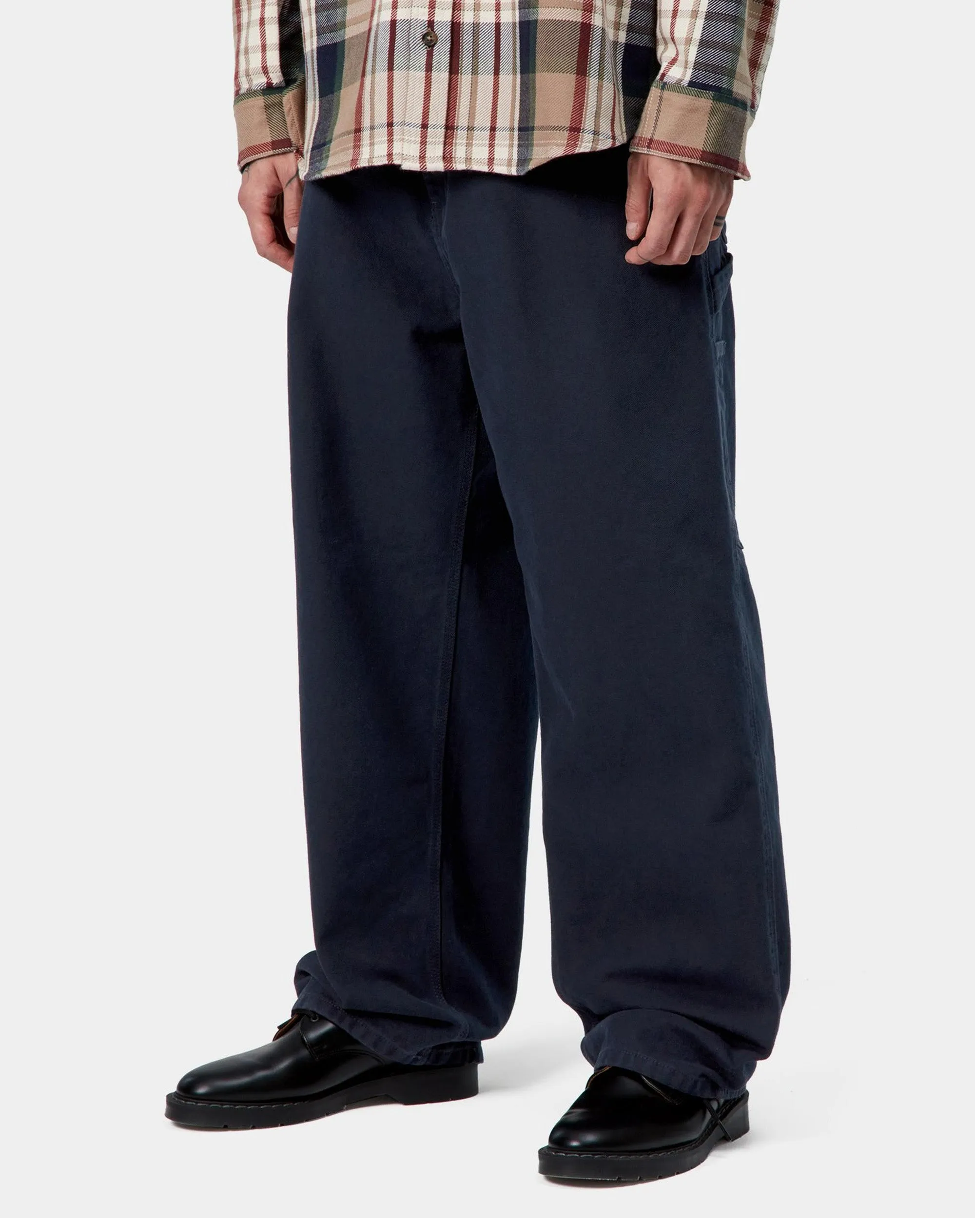 Carhartt WIP OG Single Knee Pant Loose Fit Canvas Trousers - Deep Night Stone Washed Vibrant Fashion Lover Flexible Waist