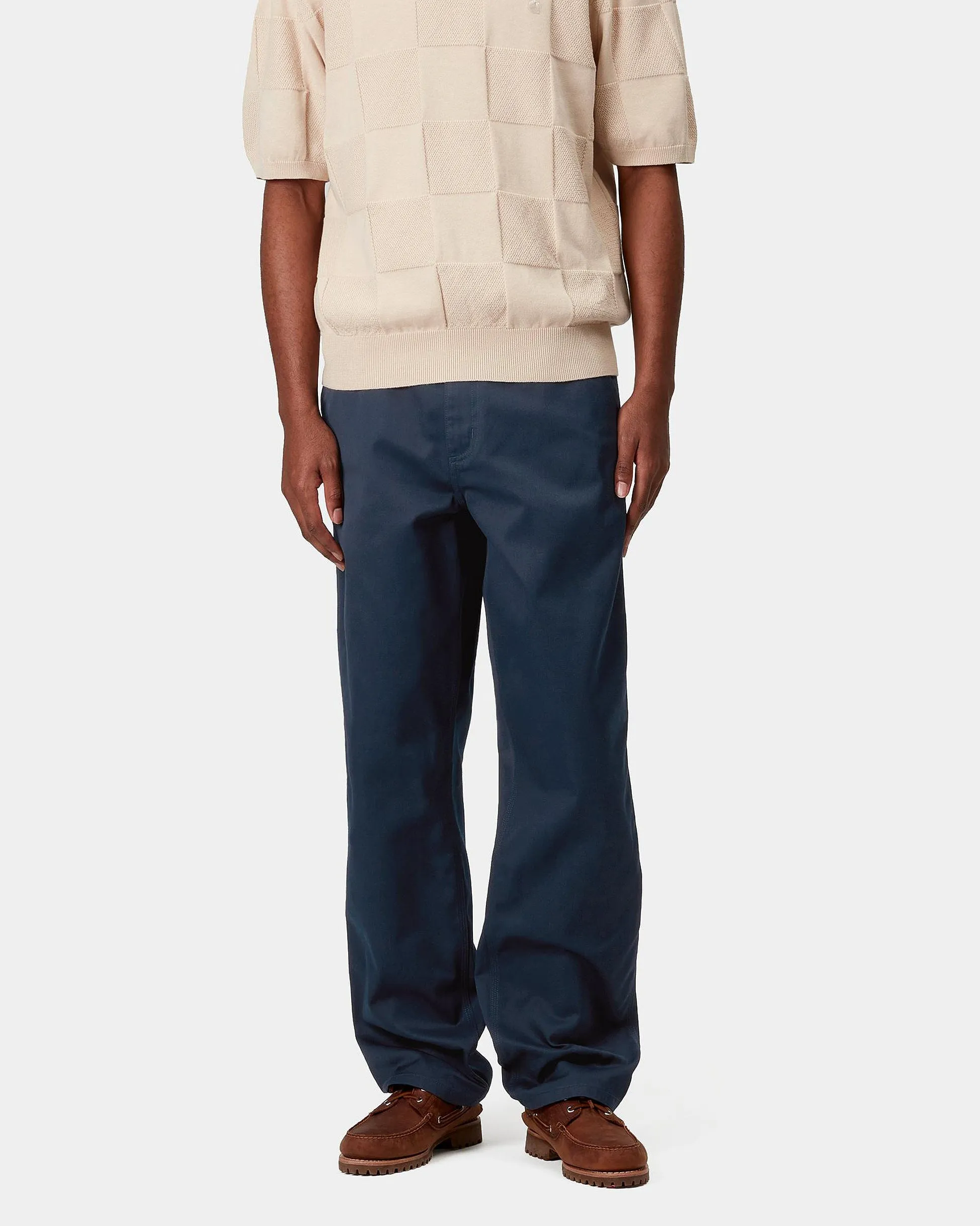 Carhartt WIP Simple Pant Loose Fit Trousers - Ink Rinsed Multi Pocket Utility