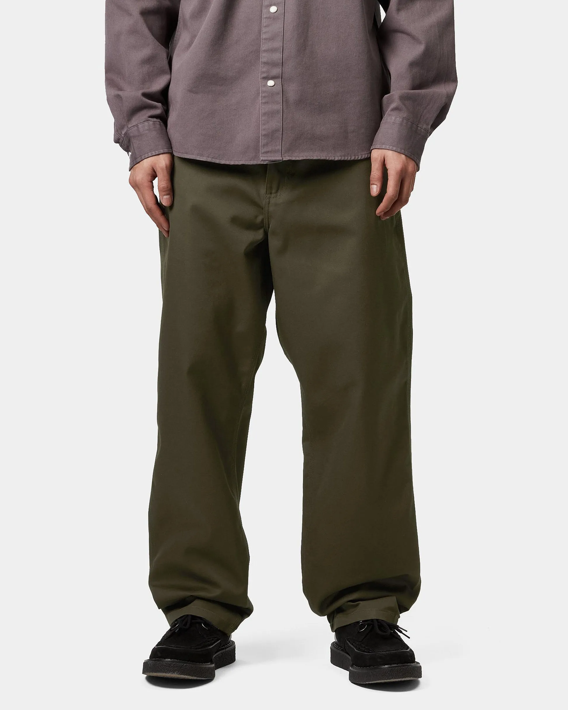 Total Fit Carhartt WIP Simple Pant Loose Fit Trousers - Turtle Rinsed