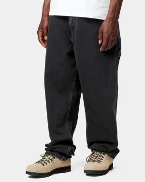 Holiday Vibes Stretch Always Fits Well Carhartt WIP Single Knee Pant Relaxed Fit Mens Jeans - Black Stone Washed