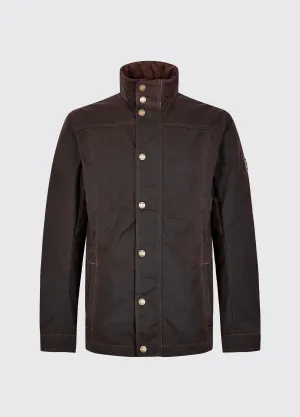 Taped Edges Carrickfergus Men's Waxed Cotton Jacket - Java