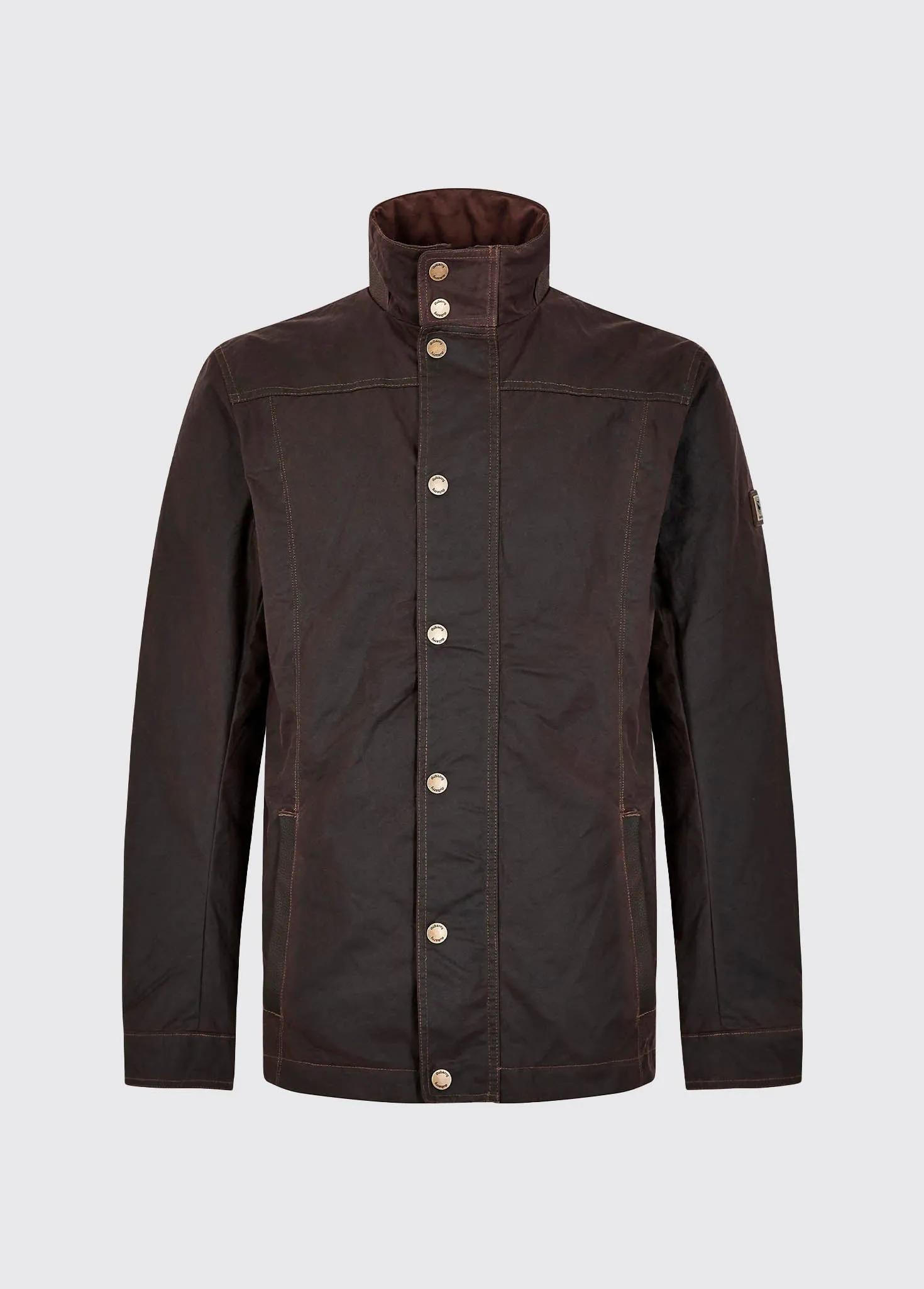 Taped Edges Carrickfergus Men's Waxed Cotton Jacket - Java