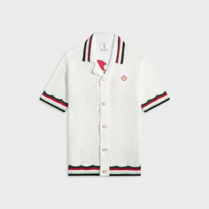 Casablanca Cotton Montagne Ondulee Crochet Shirt - Off White Warmth Retention Technology Draft Block