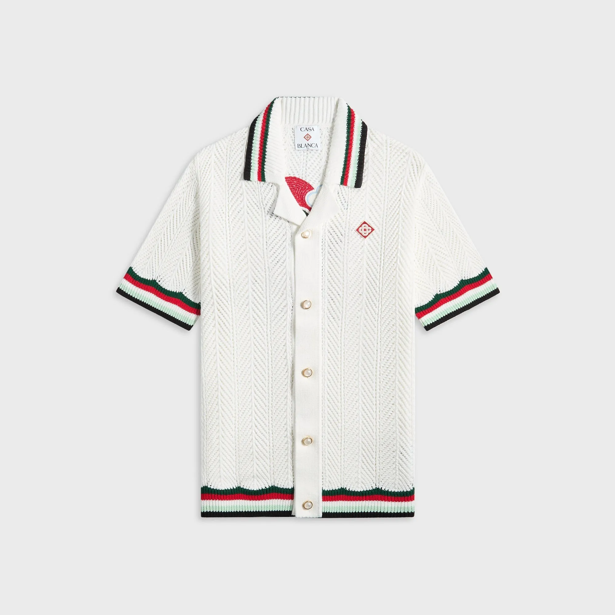 Casablanca Cotton Montagne Ondulee Crochet Shirt - Off White Warmth Retention Technology Draft Block