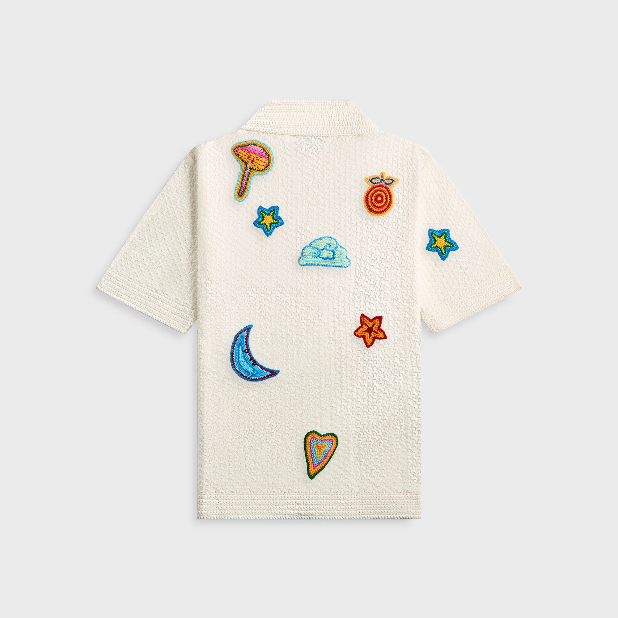 Casablanca Crochet Shirt With Patches - White Stay Dry Interior