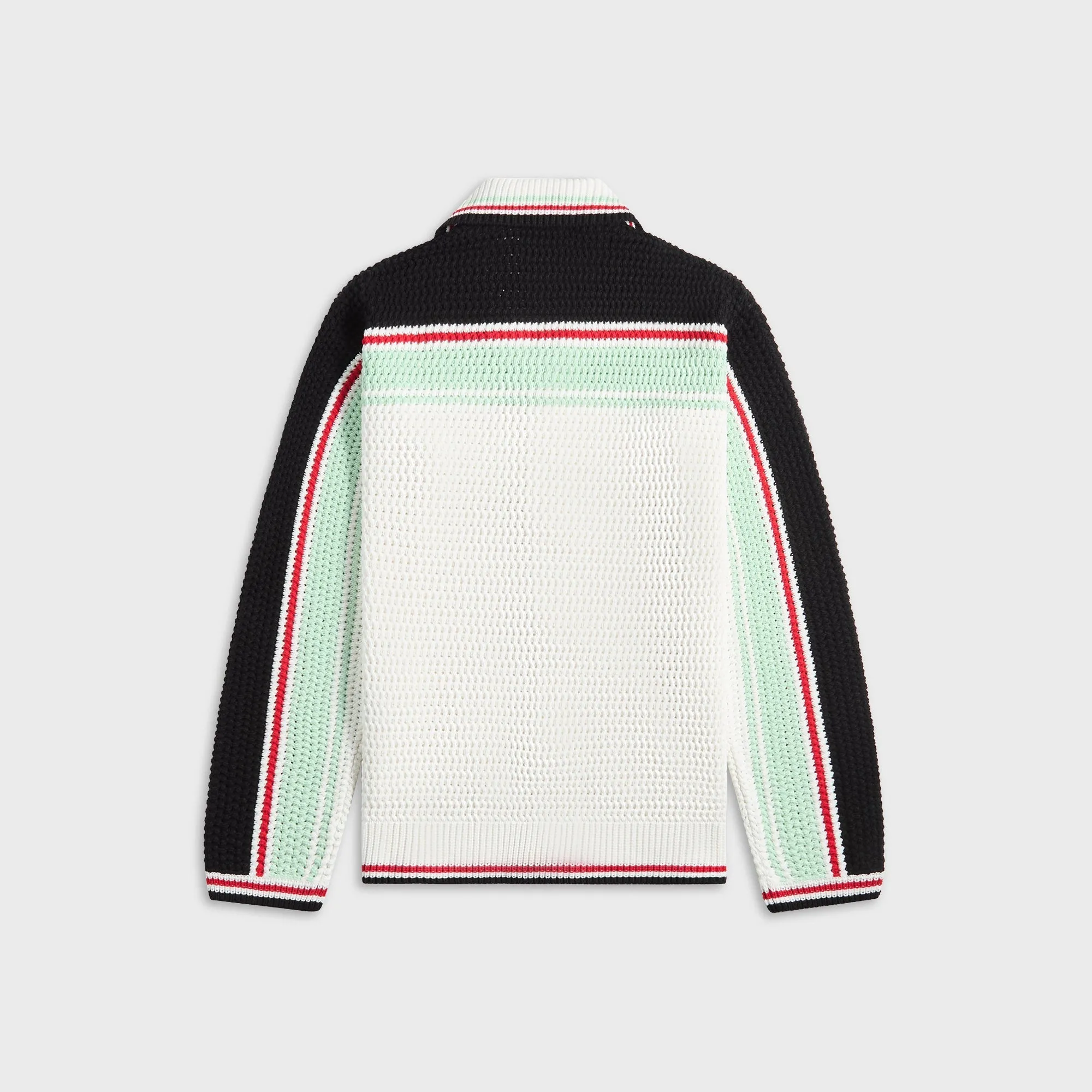 Casablanca Faux Crochet Shirt - Black / Multi ConvertibleCollar Modern Day Look