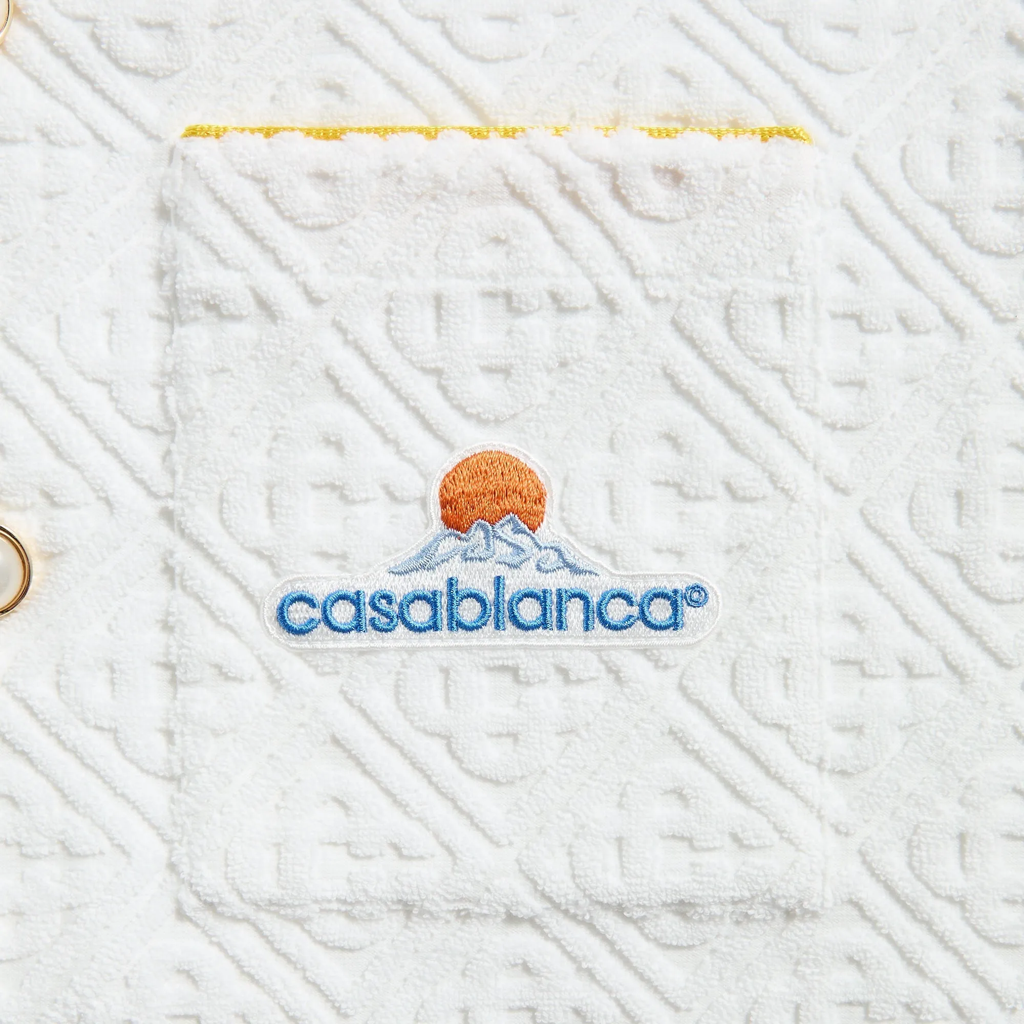 Gloss Free Texture Rainy Day Casablanca Towelling Monogram Shirt - Bright White