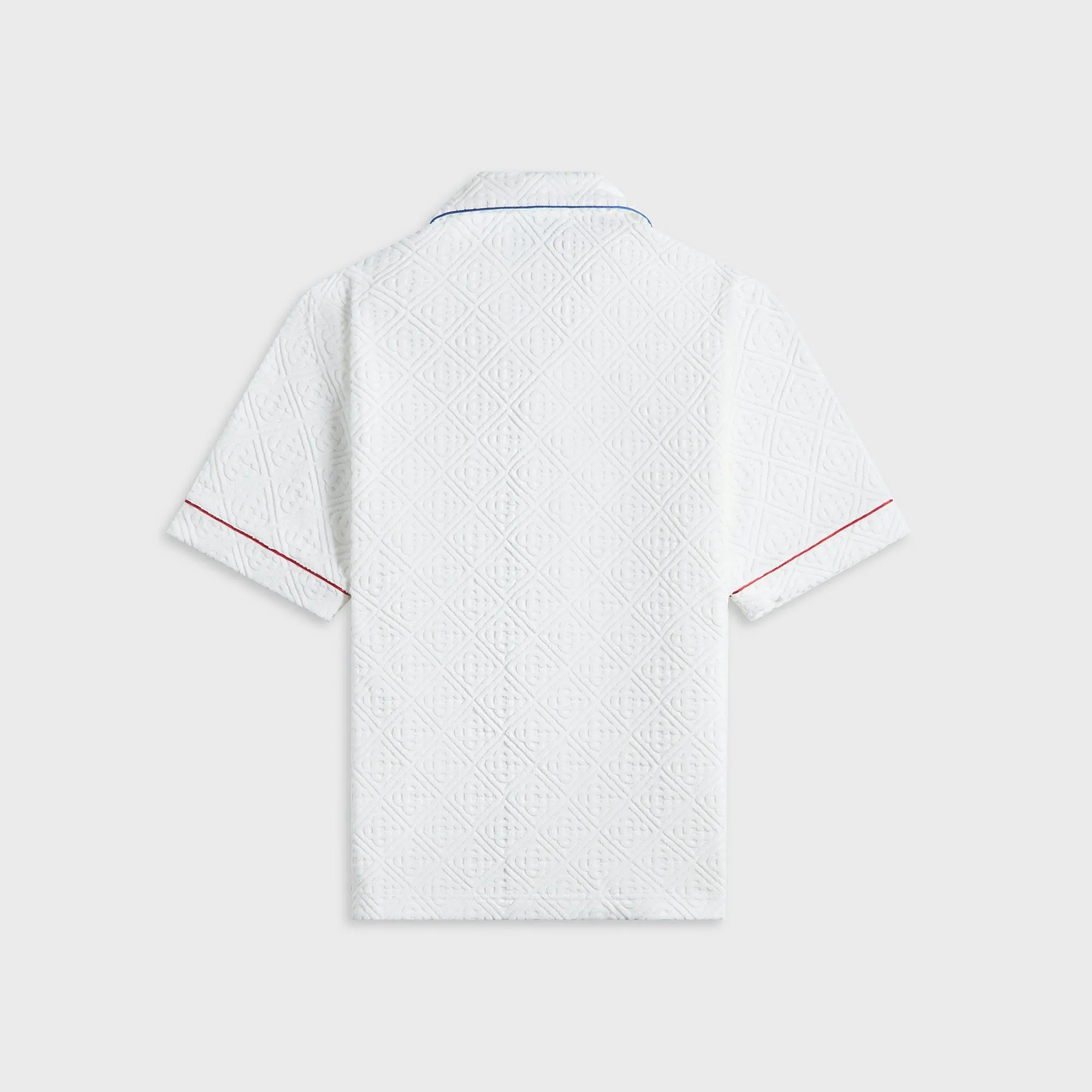 Casablanca Towelling Monogram Shirt - Bright White Wrinkle resistant fabric Neutral Style