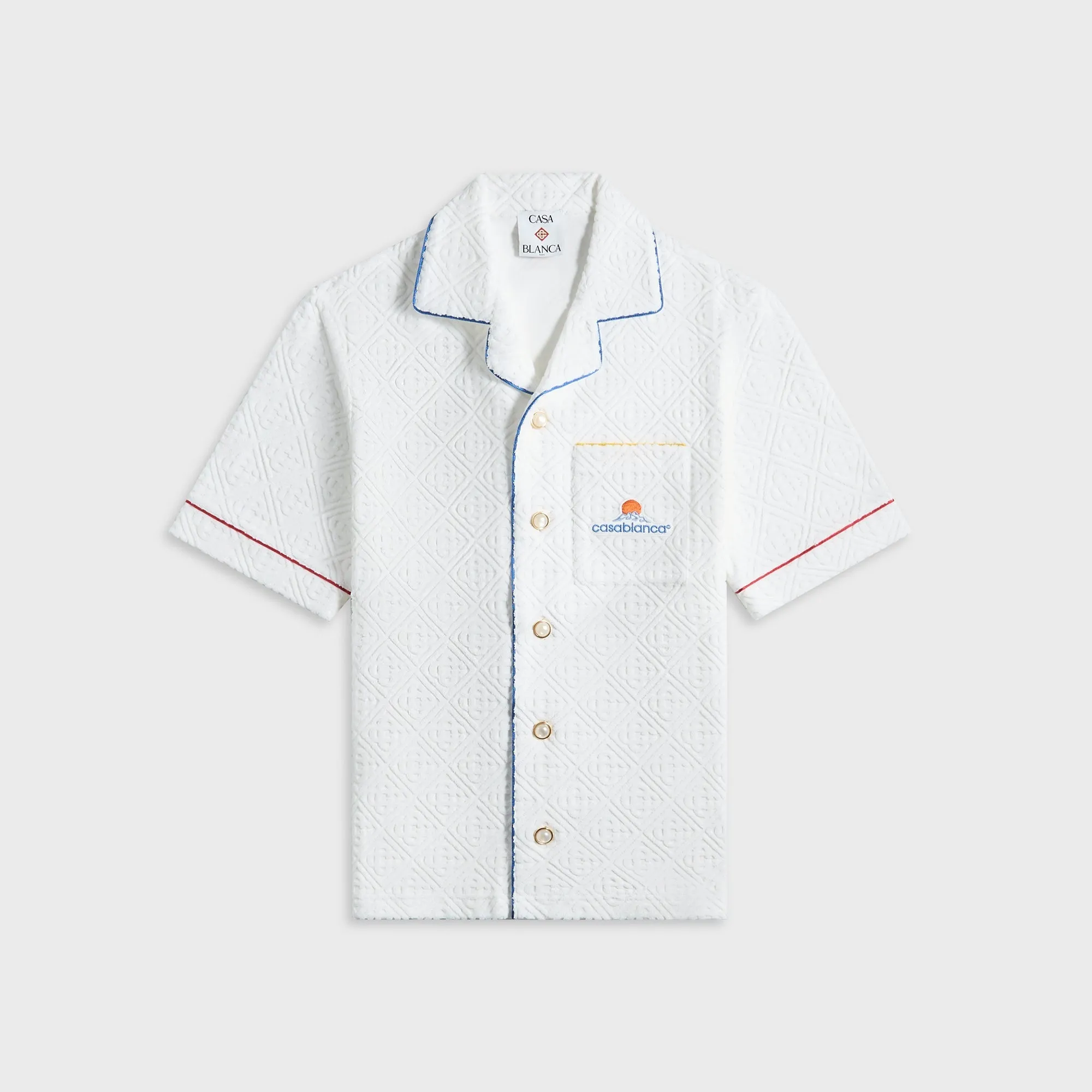 Multi Pocket System Casablanca Towelling Monogram Shirt - Bright White