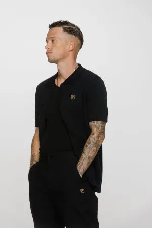 EcoFriendlyMaterial Animal print wildness Walter Open Knit Pointelle Panel Polo