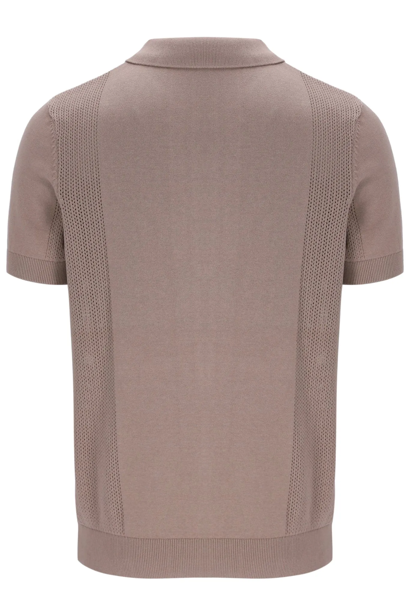 All-day Comfort Essential Clothing Walter Open Knit Pointelle Panel Polo