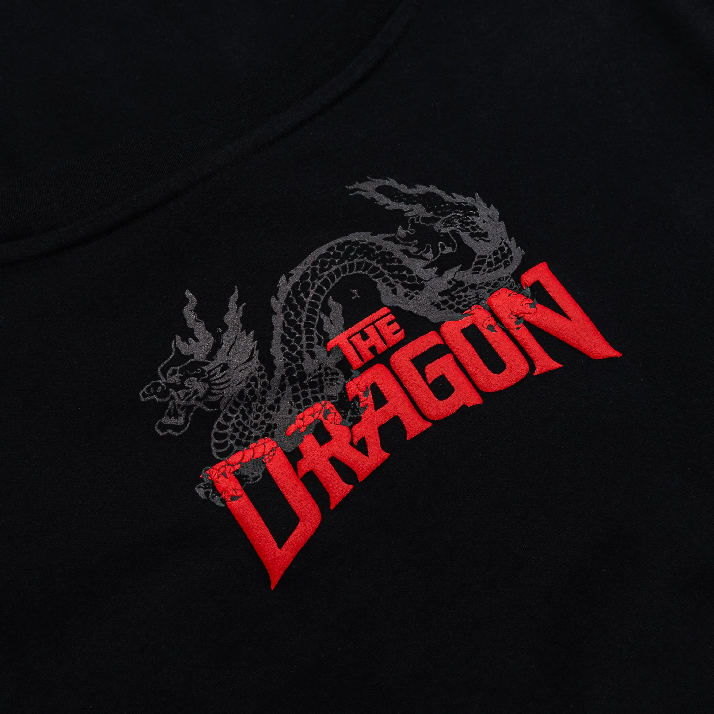 SP x Bruce Lee Dragon Mens Short Sleeve Shirt (Black/Red) Comfortable Layer MoistureWicking Technology