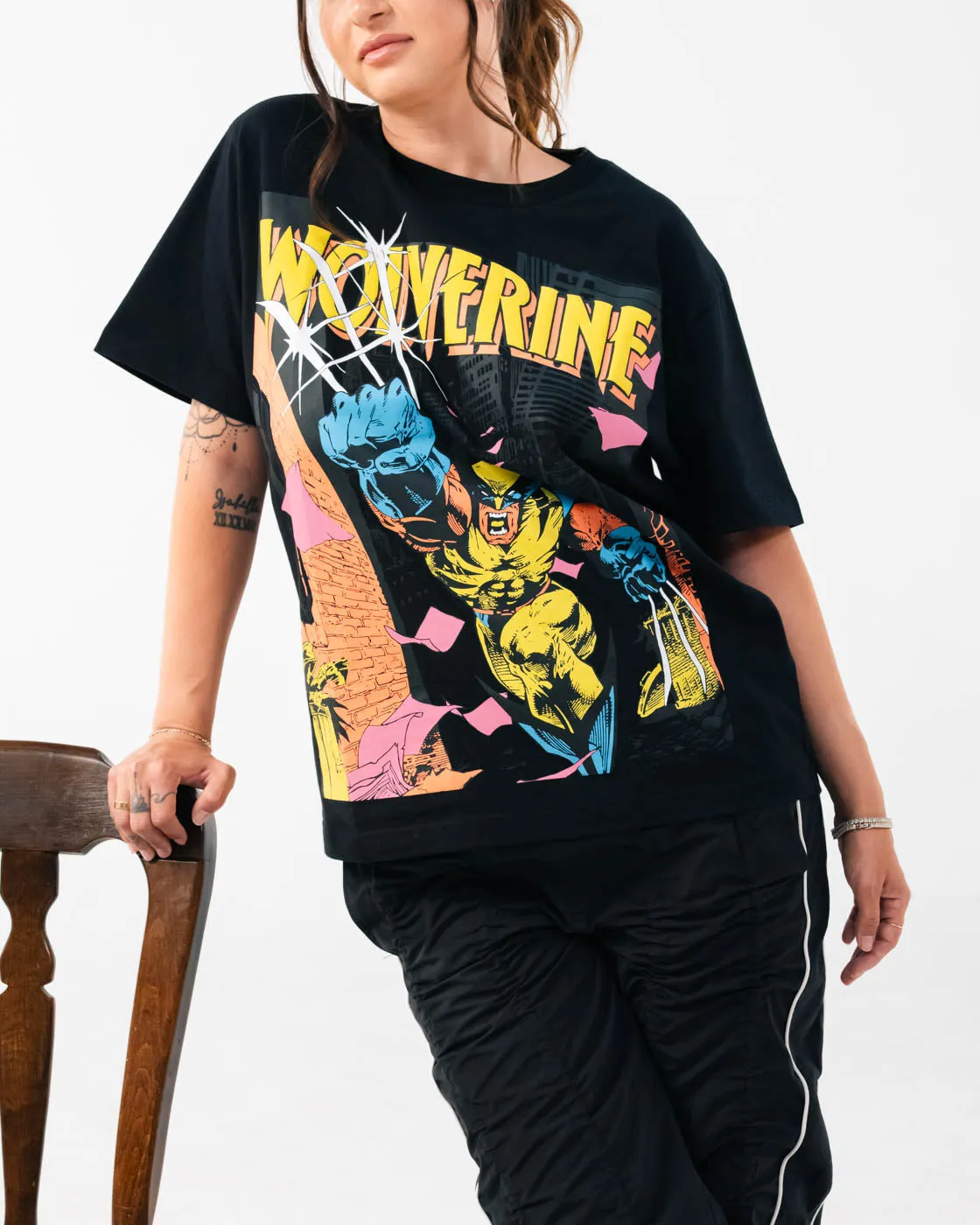 Marvel By Shoe Palace Wolverine Mens Short Sleeve Shirt (Black/Yellow) Easy Wear