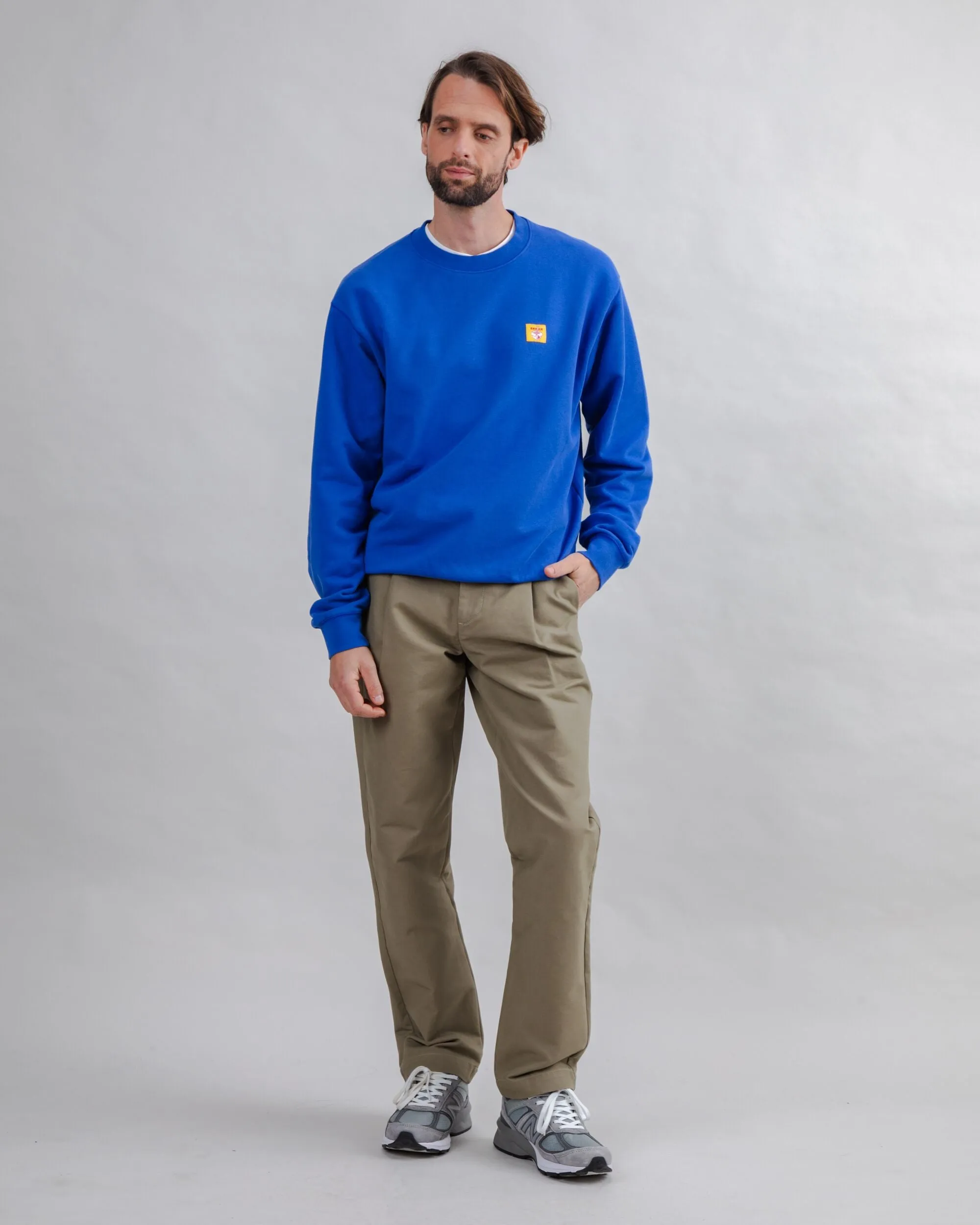 Soft Touch Noodles Label Sweatshirt Klein Blue