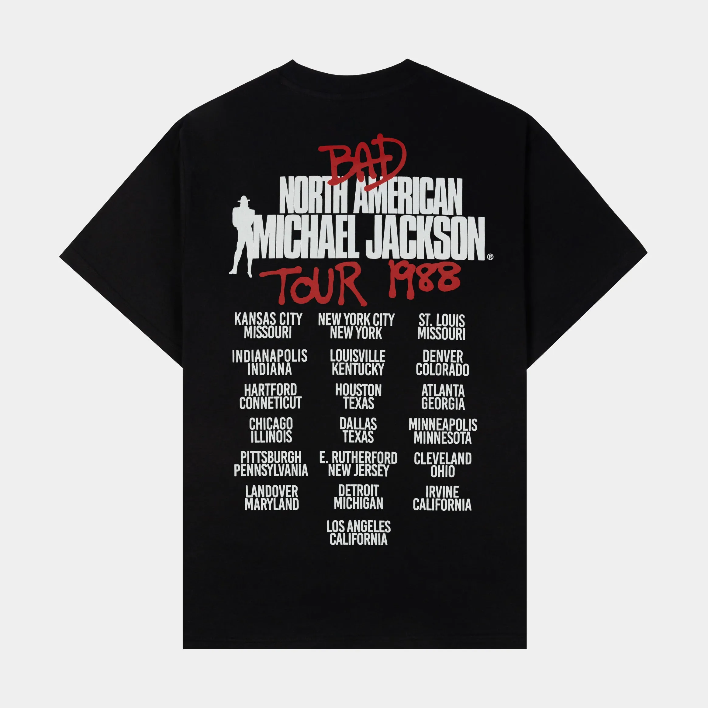 DropShoulderDesign SP x Michael Jackson Bad Tour Mens Short Sleeve Shirt (Black)