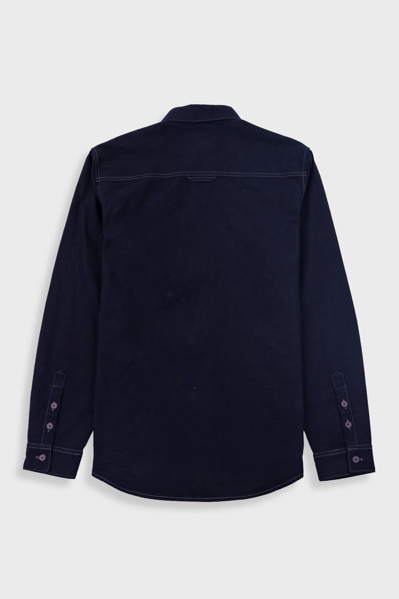 Folk Relaxed Fit Shirt Black Flannel Urban Style Tailored Cuffs