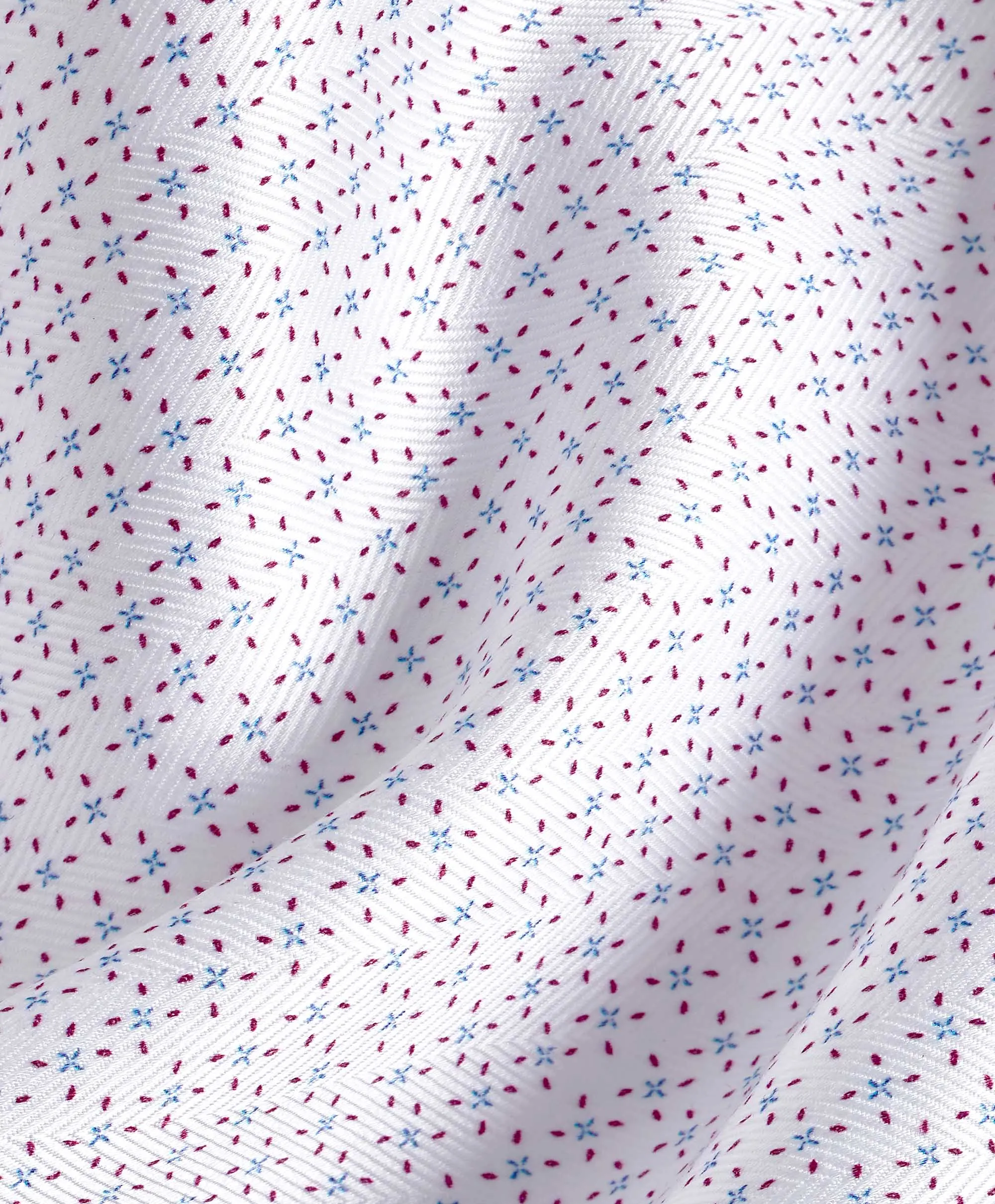 UV Protective Coating Fashionable Look TBSP11206464 | Blue & Berry Micro Print Dress Shirt