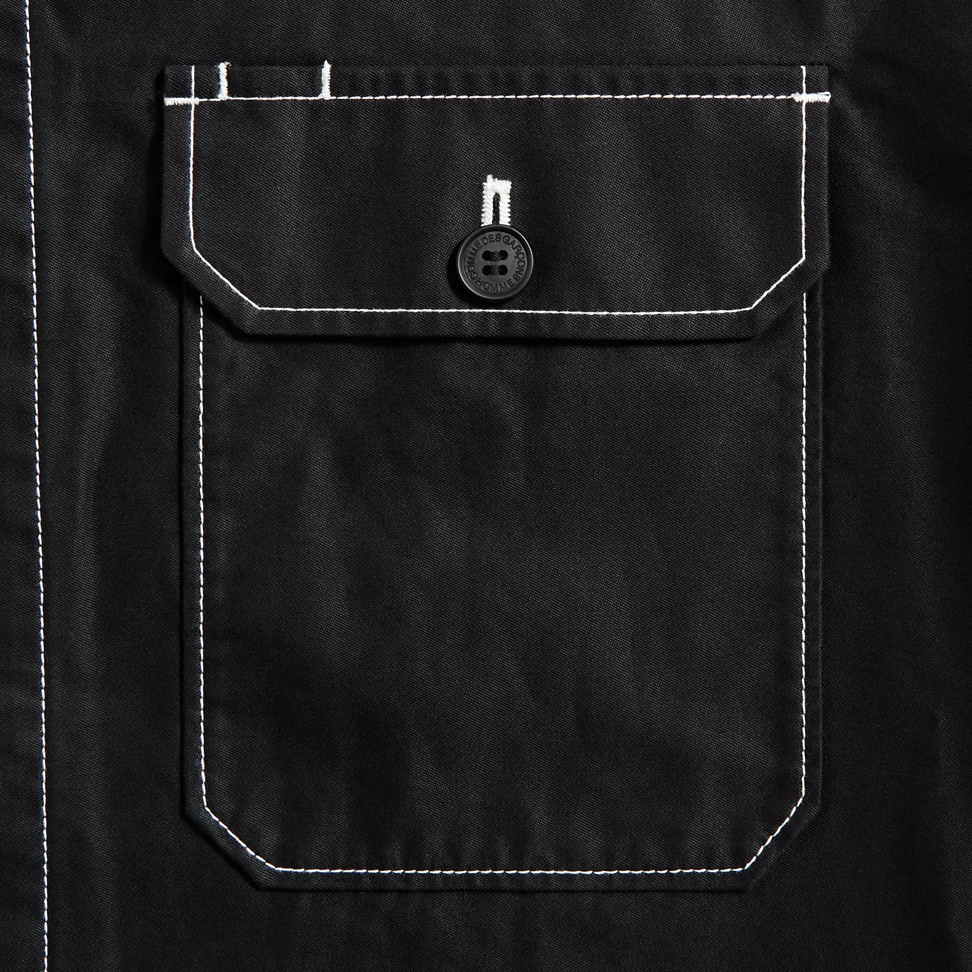 CDG Homme Blouson - Black Smooth Finish Ripstop Reinforcement