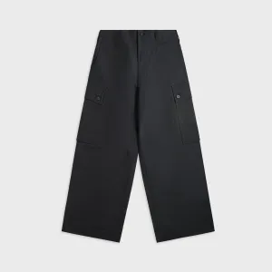 CDG Homme Wide Leg Pocket Trouser - Black Relaxed Waist HiddenPockets