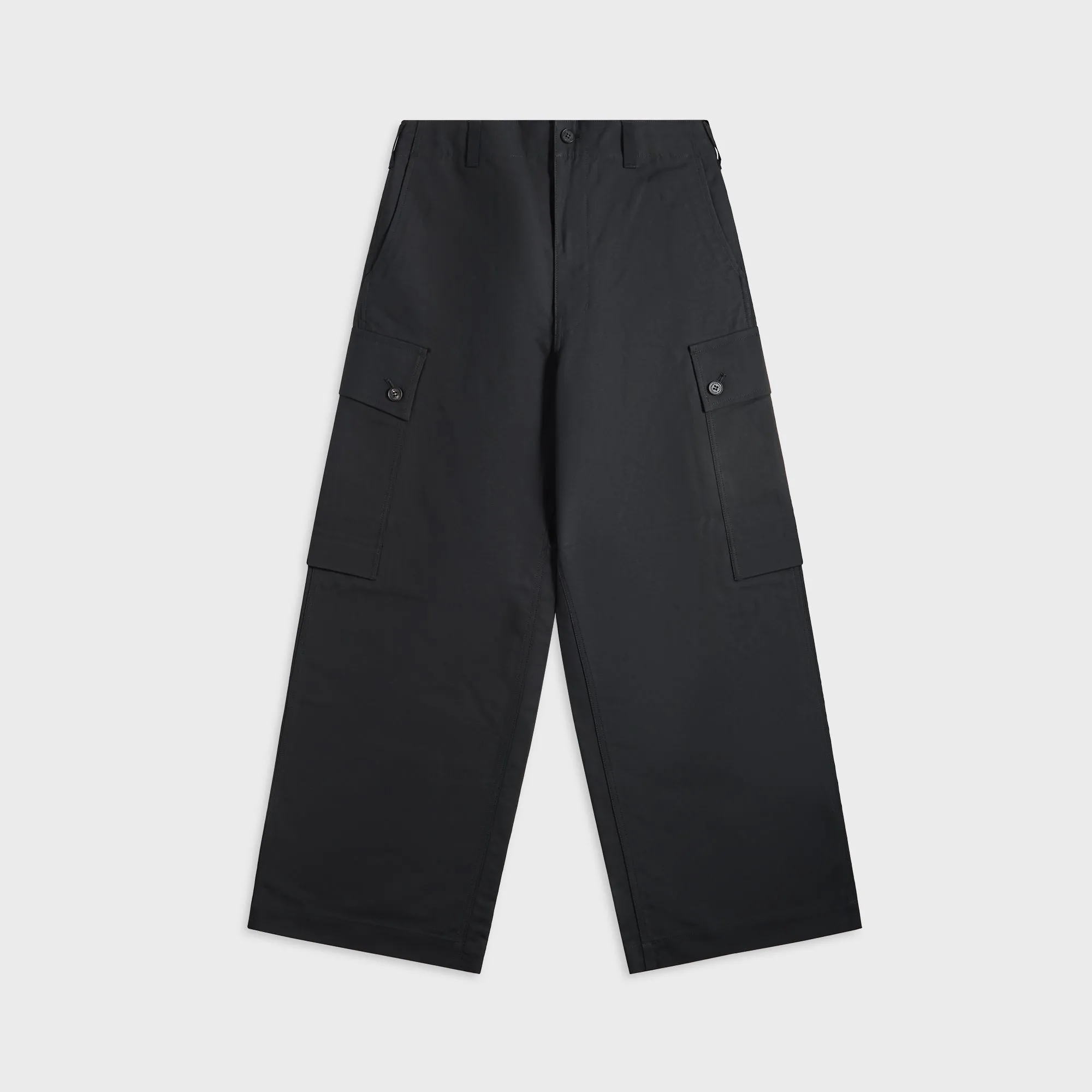 CDG Homme Wide Leg Pocket Trouser - Black Relaxed Waist HiddenPockets
