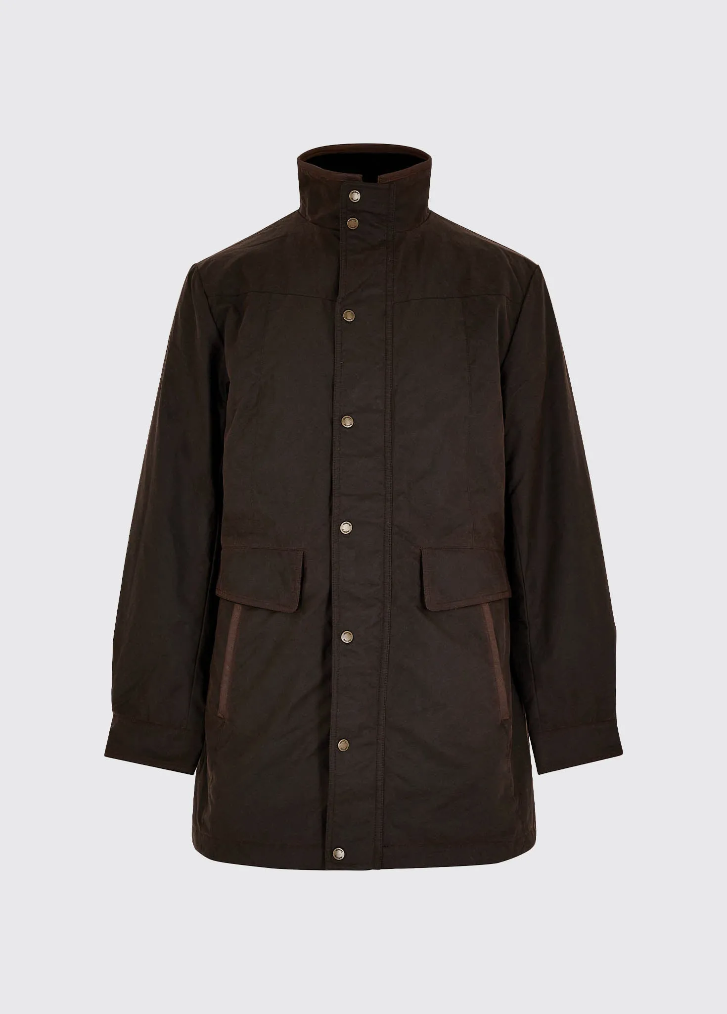 Chalkhill Men's Long Waxed Jacket - Java Breezy Layer Option