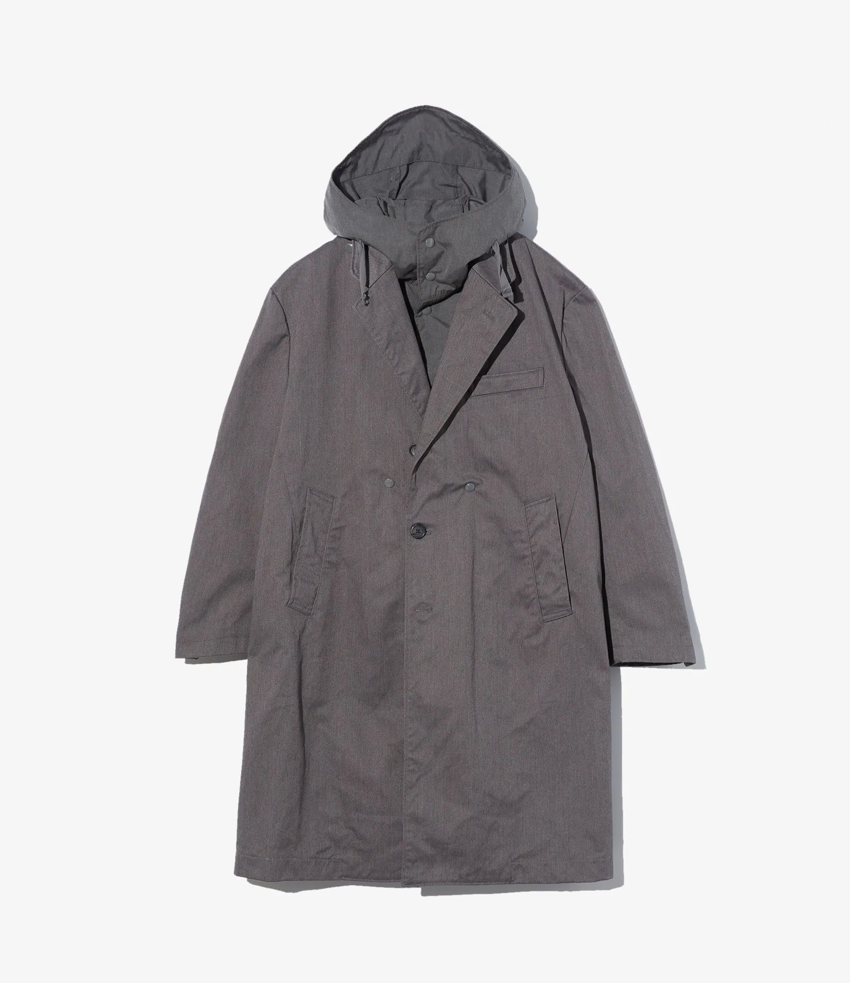 Travel Must Crisp Clean Fit Chester Coat ?C Grey Tanker Twill